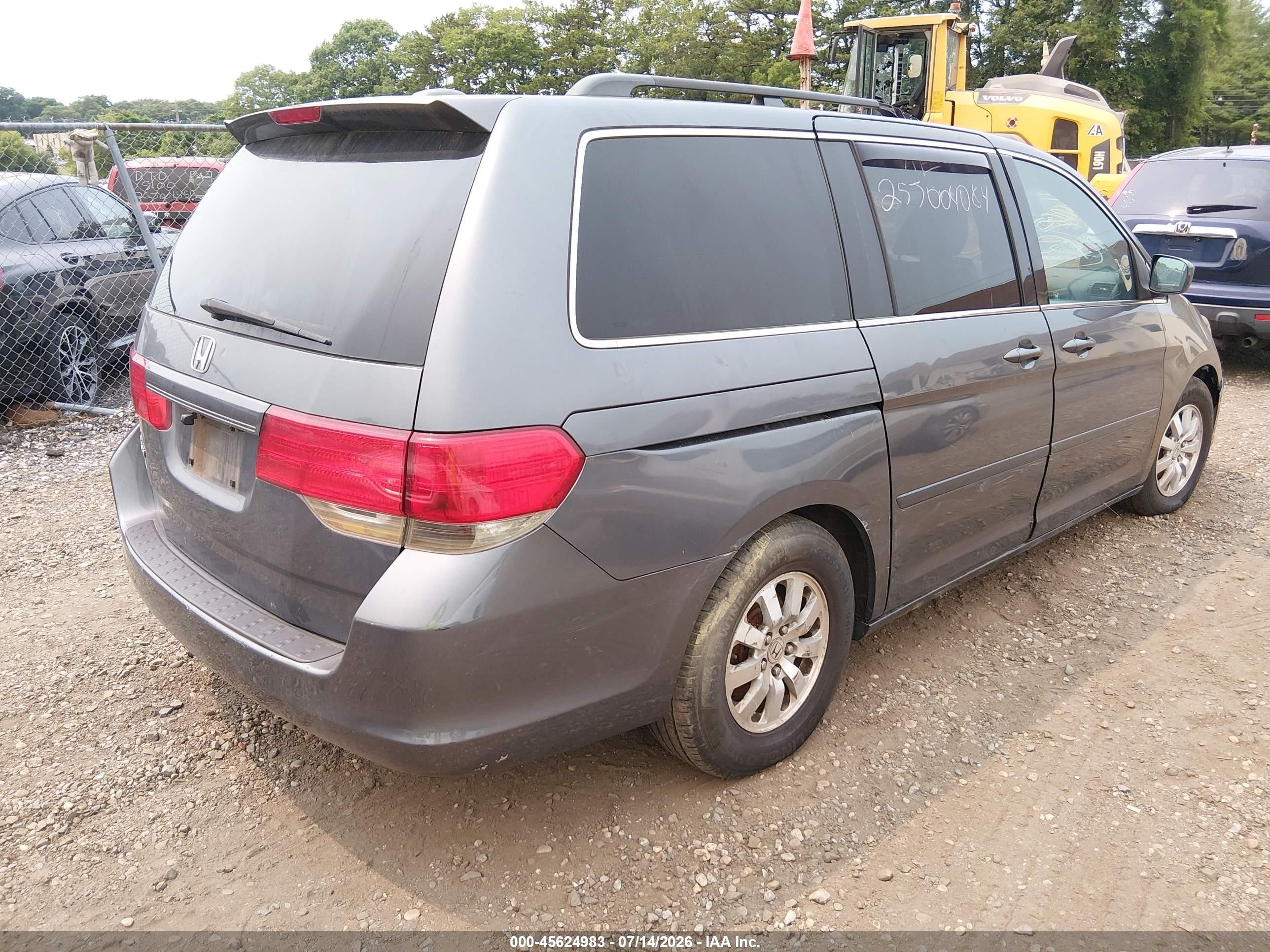 2010 Honda Odyssey Ex-l Gray vin: 5FNRL3H74AB023642