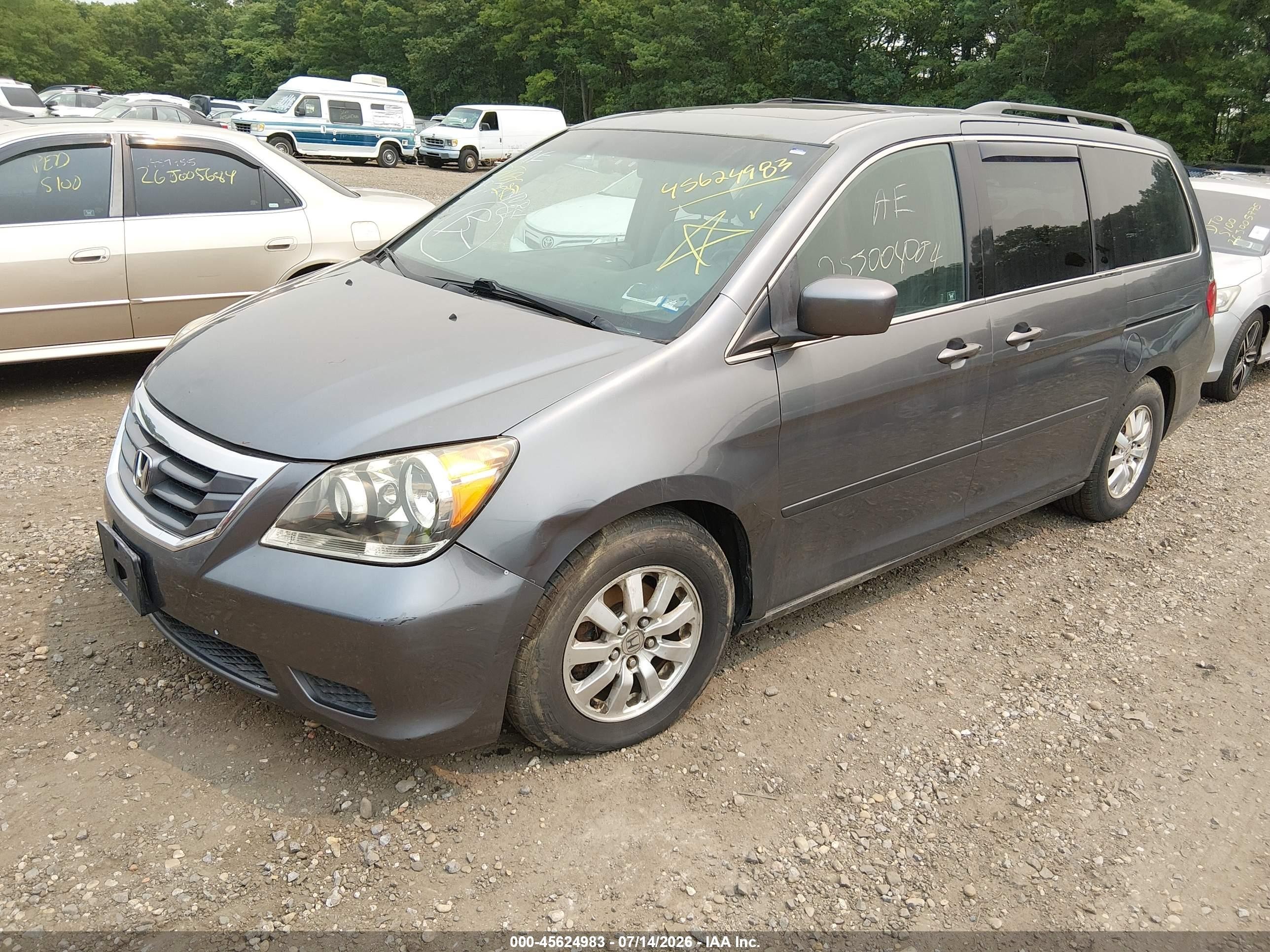 2010 Honda Odyssey Ex-l Gray vin: 5FNRL3H74AB023642