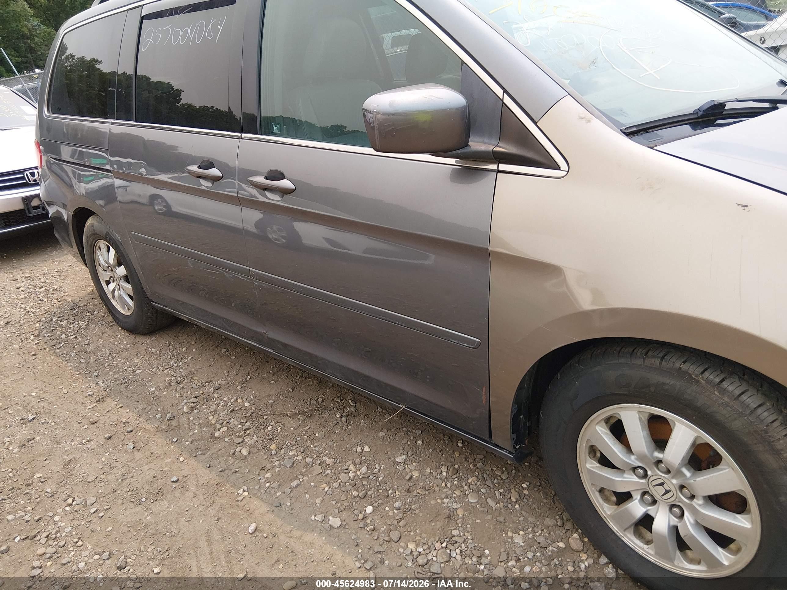 2010 Honda Odyssey Ex-l Gray vin: 5FNRL3H74AB023642