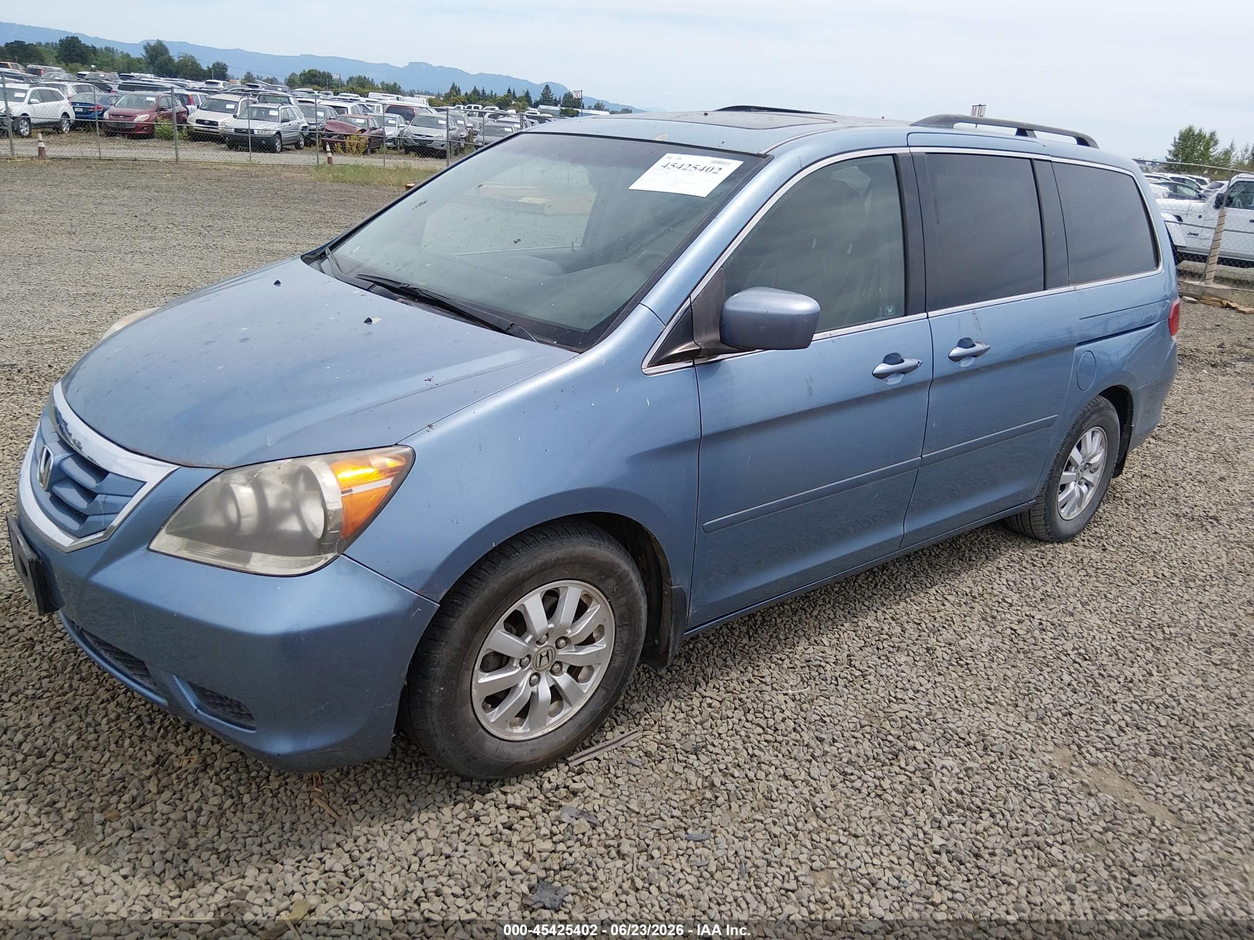 2010 Honda Odyssey Ex-l Light Blue vin: 5FNRL3H74AB029442