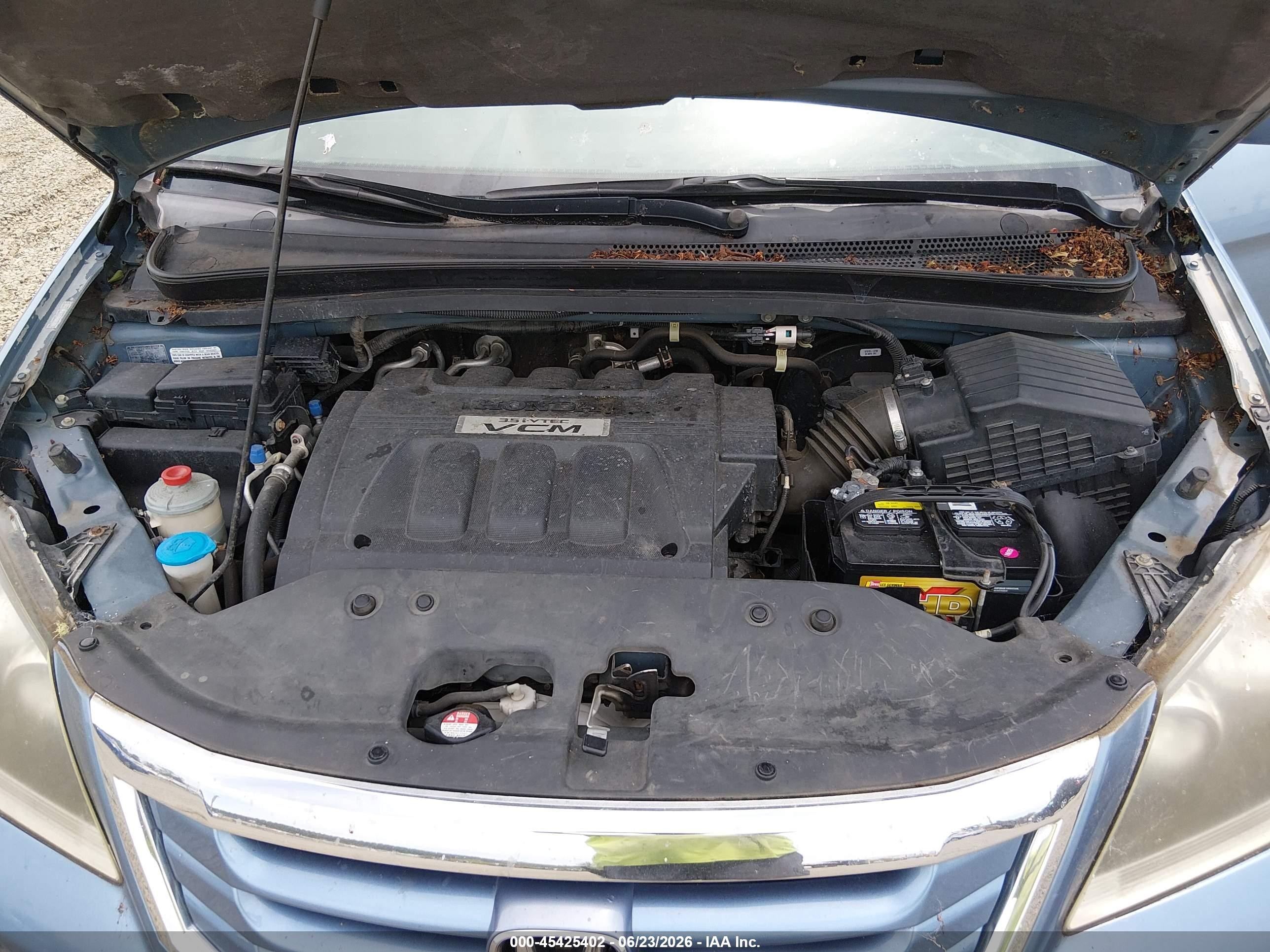 2010 Honda Odyssey Ex-l Light Blue vin: 5FNRL3H74AB029442