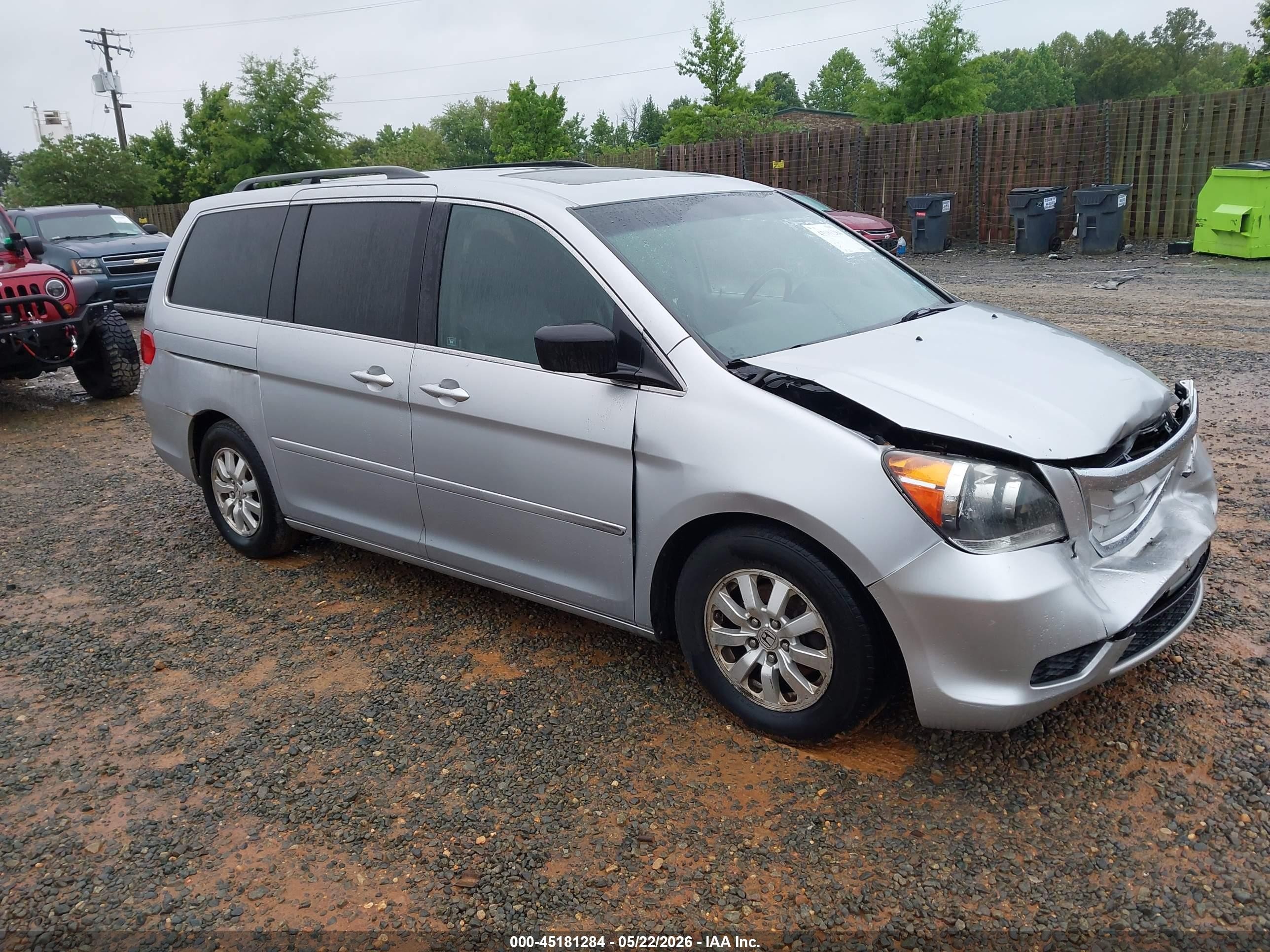 2010 Honda Odyssey Ex-l Silver vin: 5FNRL3H74AB034396