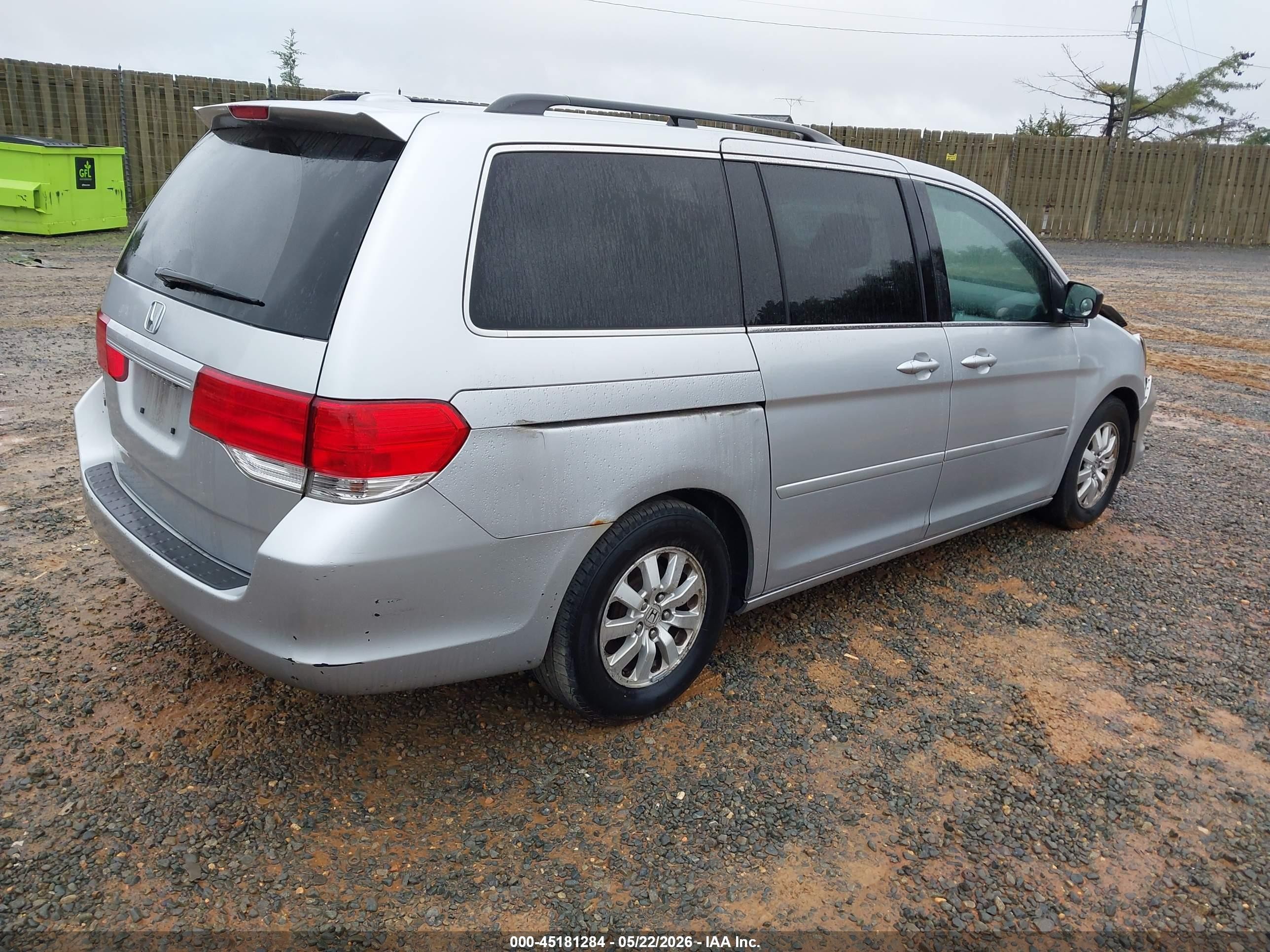 2010 Honda Odyssey Ex-l Silver vin: 5FNRL3H74AB034396