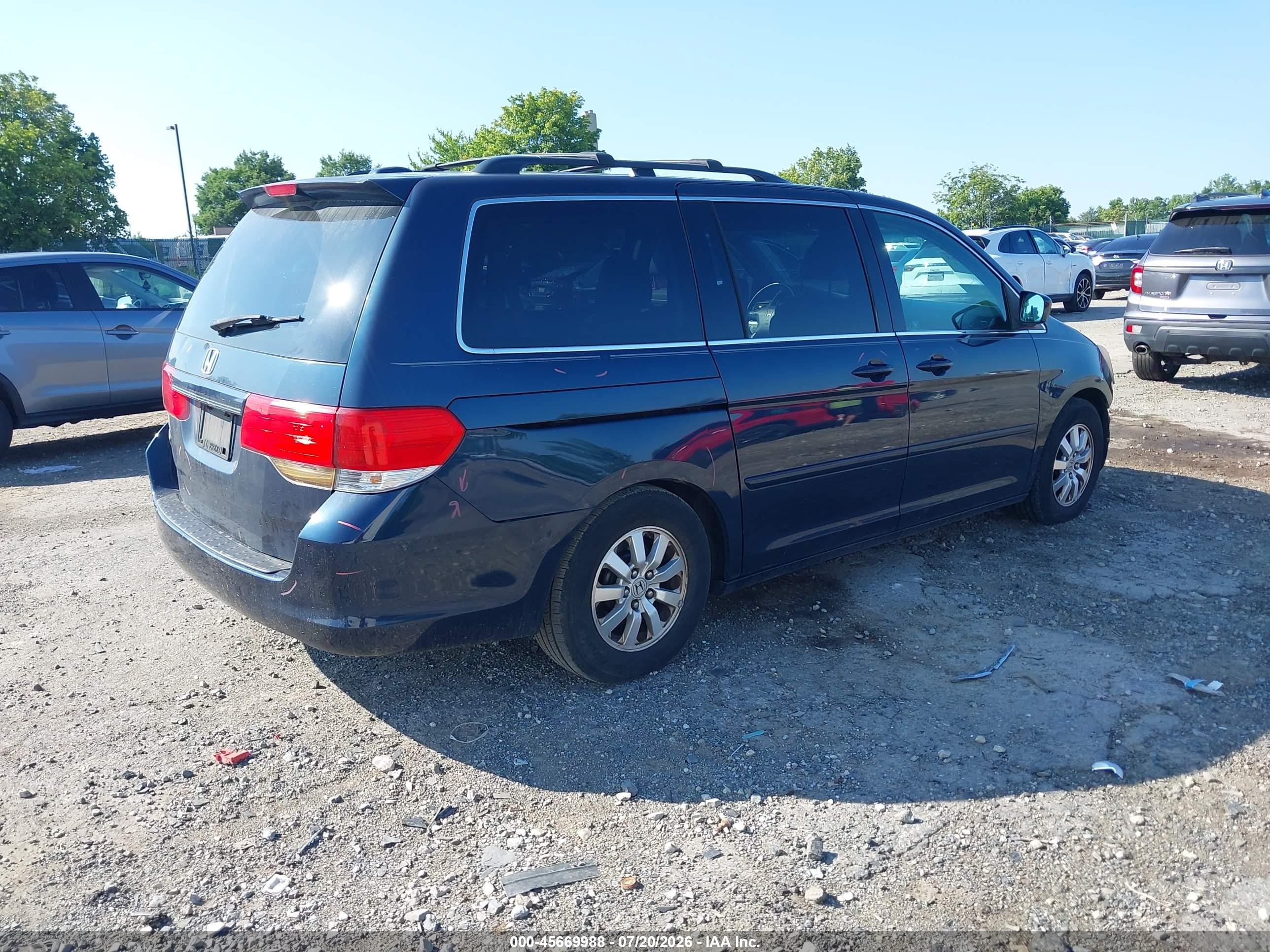 2010 Honda Odyssey Ex-l Dark Blue vin: 5FNRL3H74AB107668