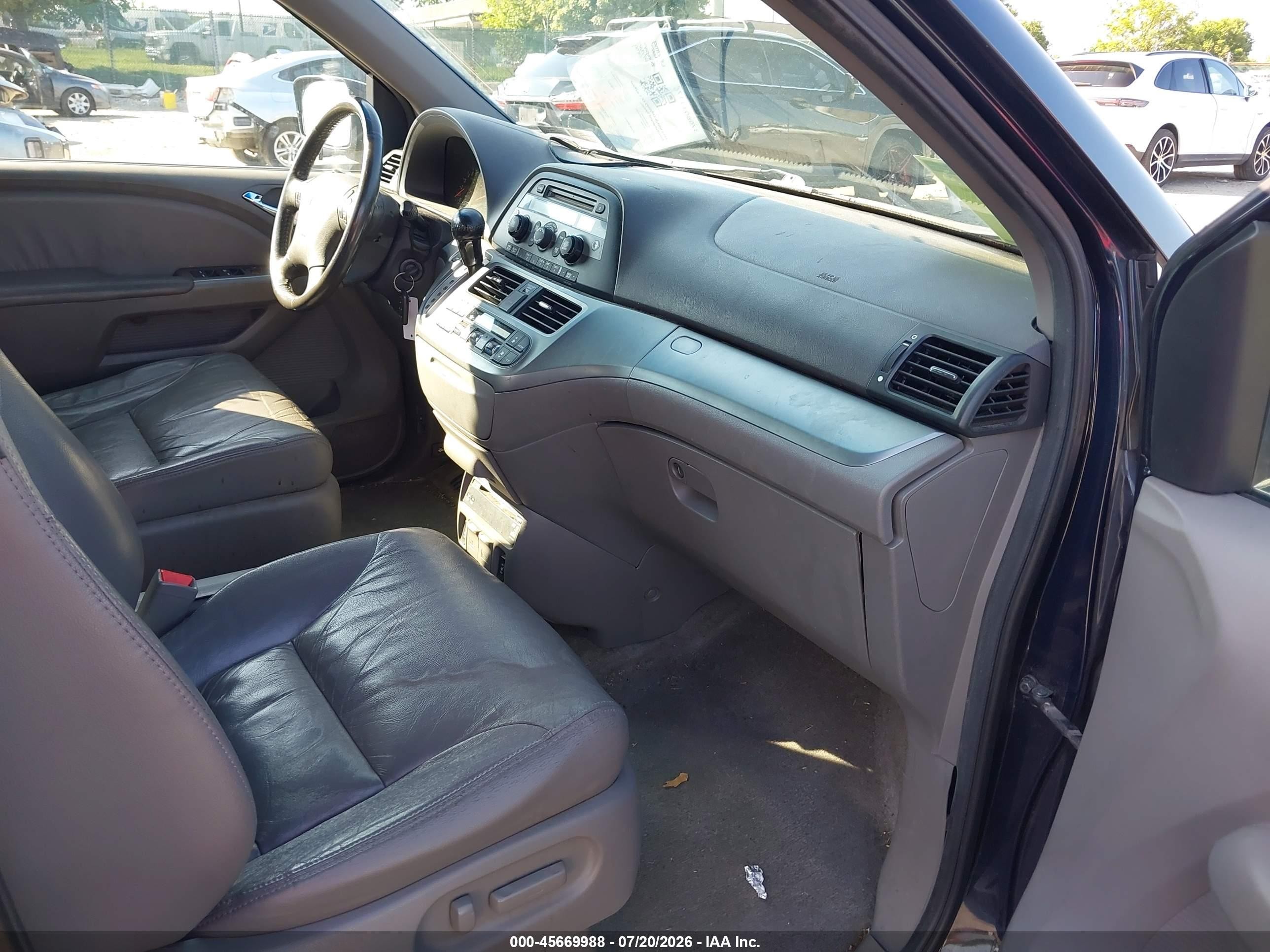 2010 Honda Odyssey Ex-l Dark Blue vin: 5FNRL3H74AB107668