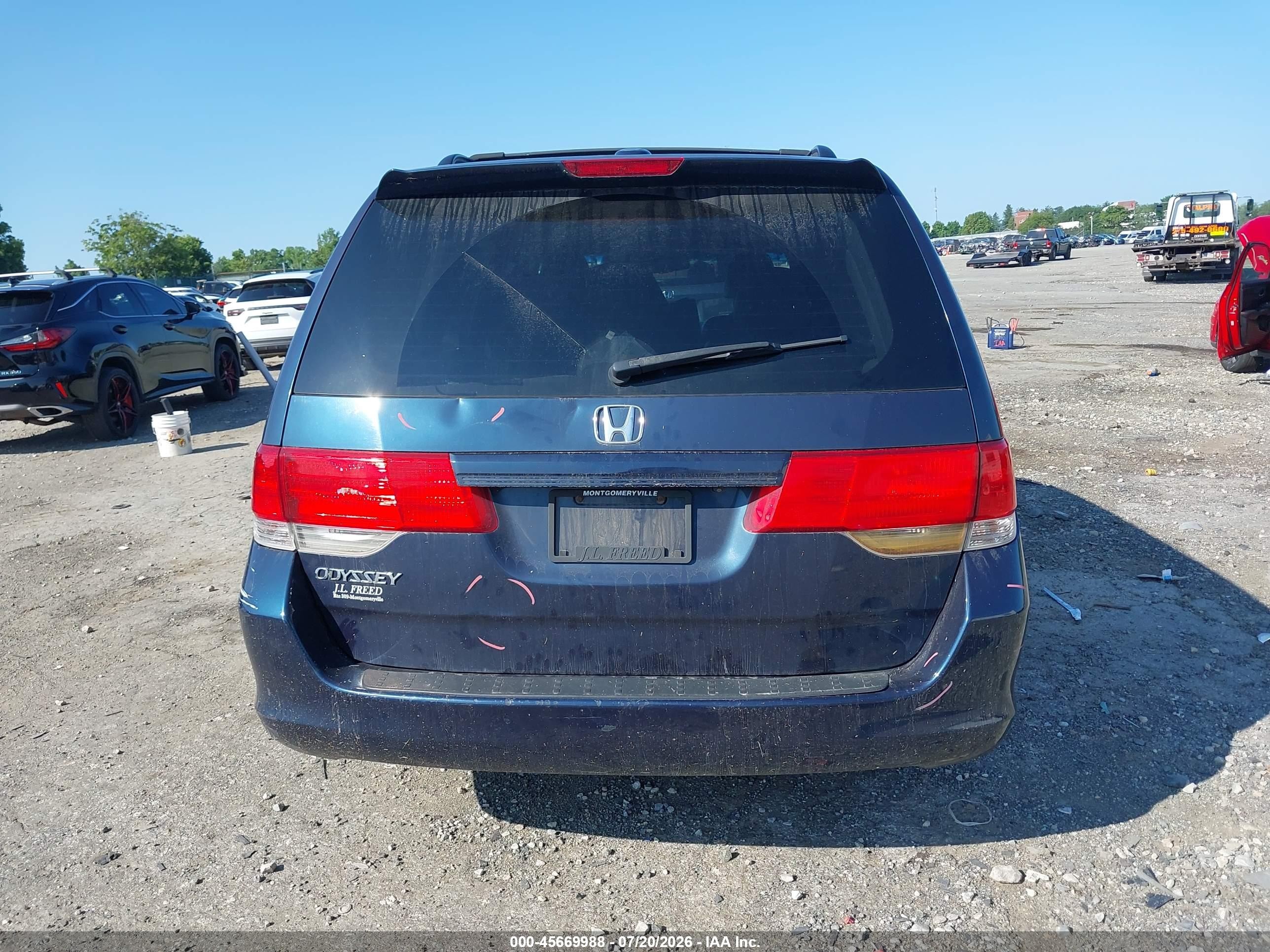 2010 Honda Odyssey Ex-l Dark Blue vin: 5FNRL3H74AB107668