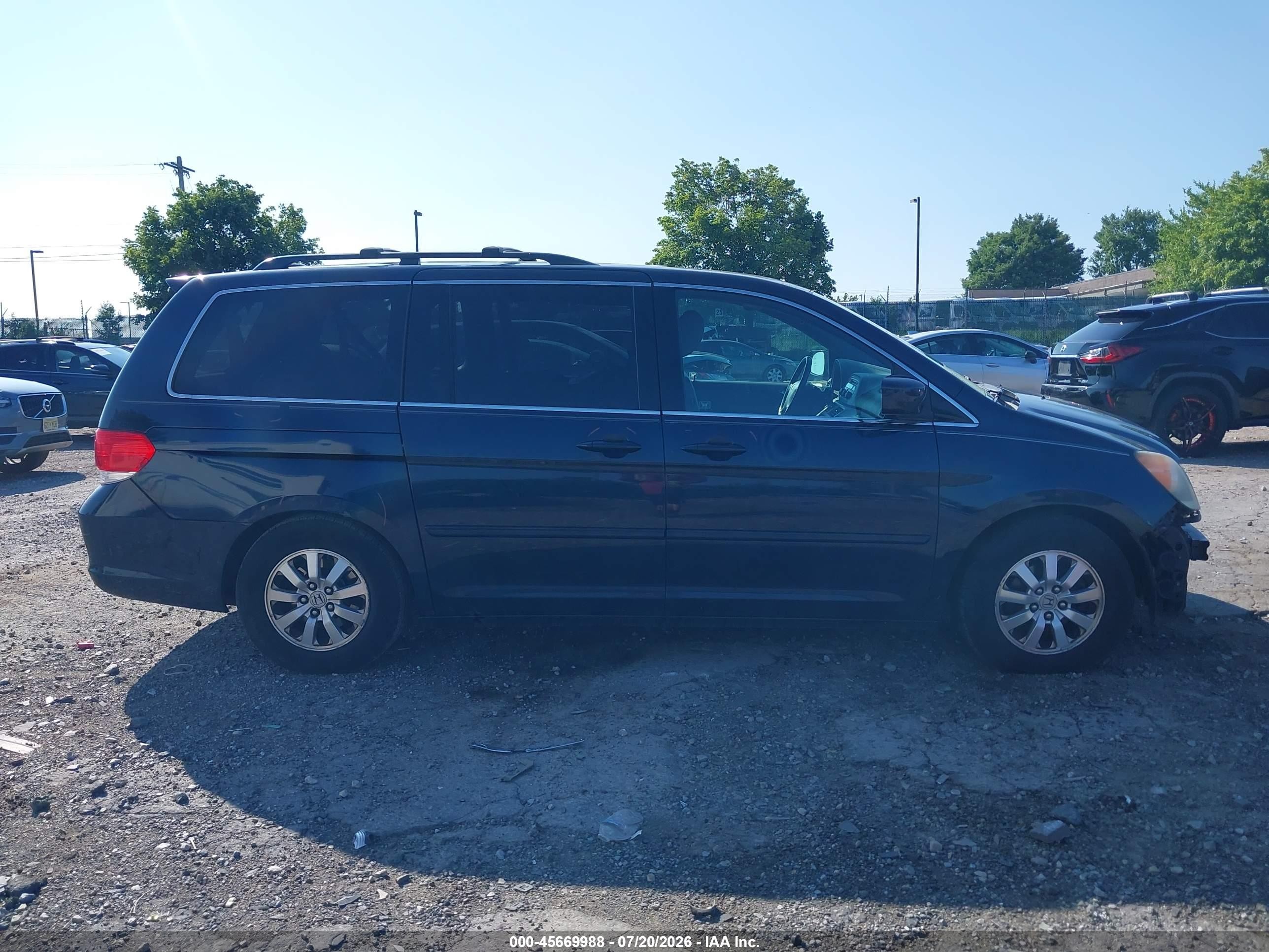 2010 Honda Odyssey Ex-l Dark Blue vin: 5FNRL3H74AB107668
