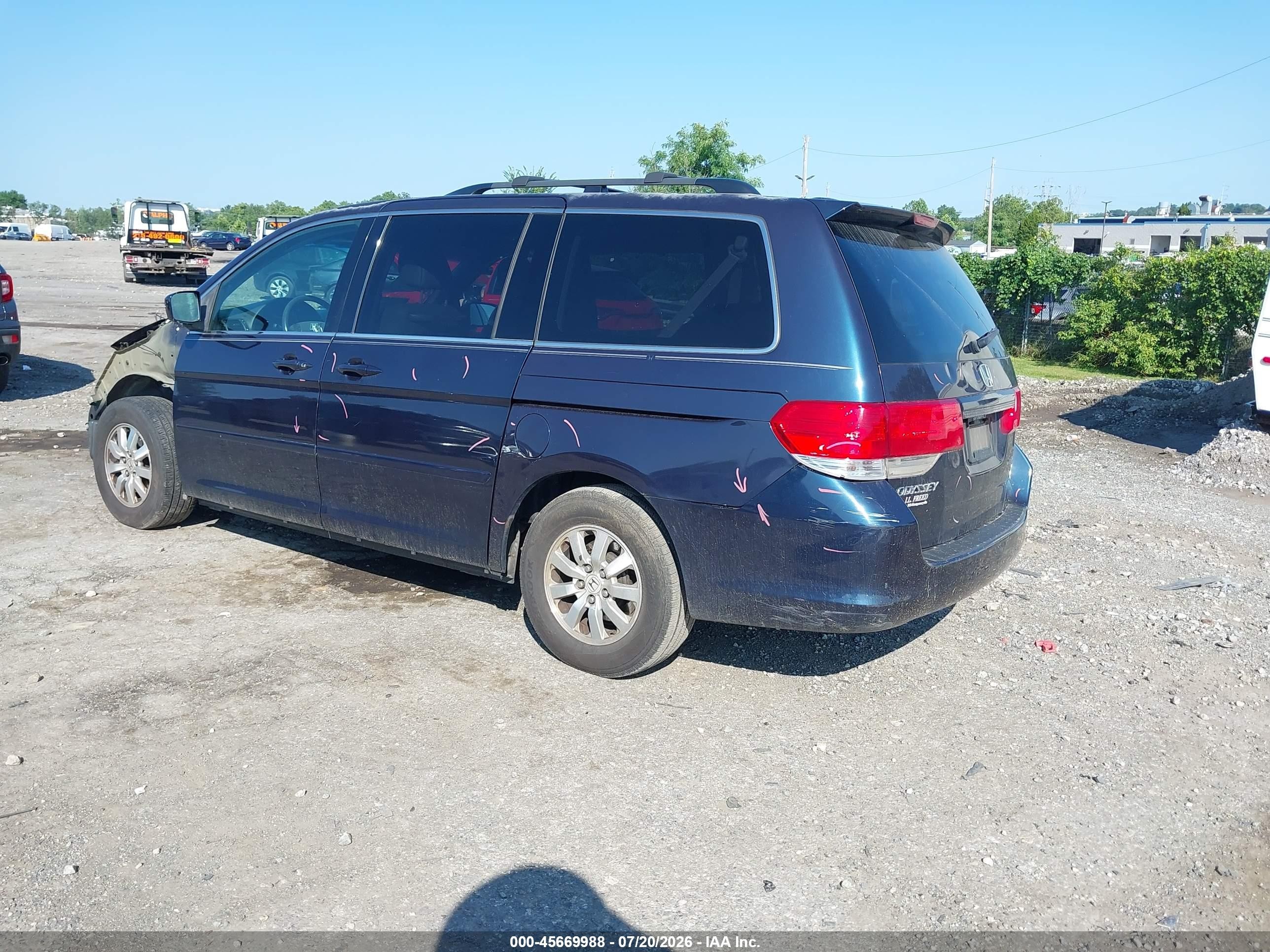 2010 Honda Odyssey Ex-l Dark Blue vin: 5FNRL3H74AB107668