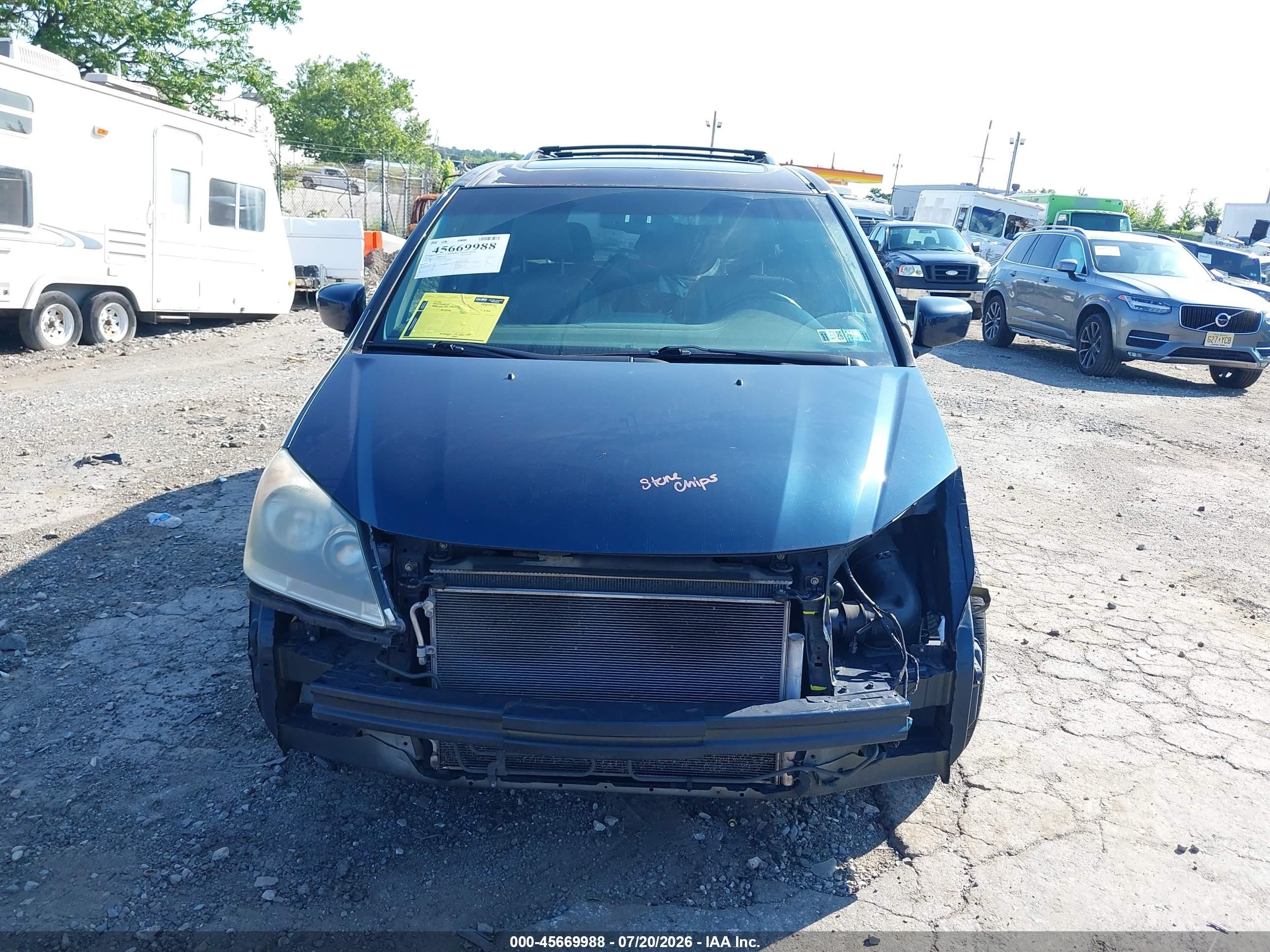 2010 Honda Odyssey Ex-l Dark Blue vin: 5FNRL3H74AB107668