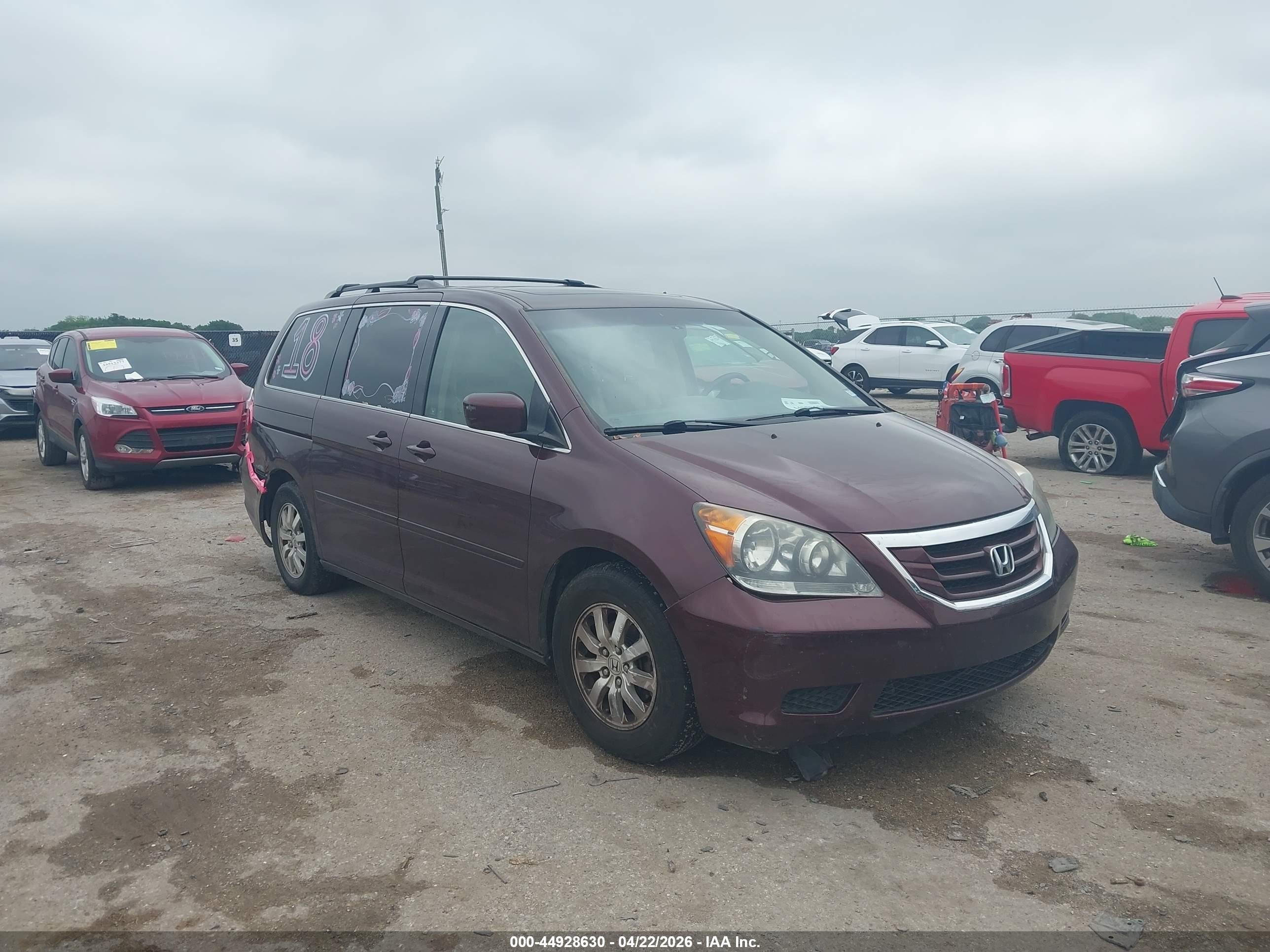 2010 Honda Odyssey Ex-l Maroon vin: 5FNRL3H74AB108917