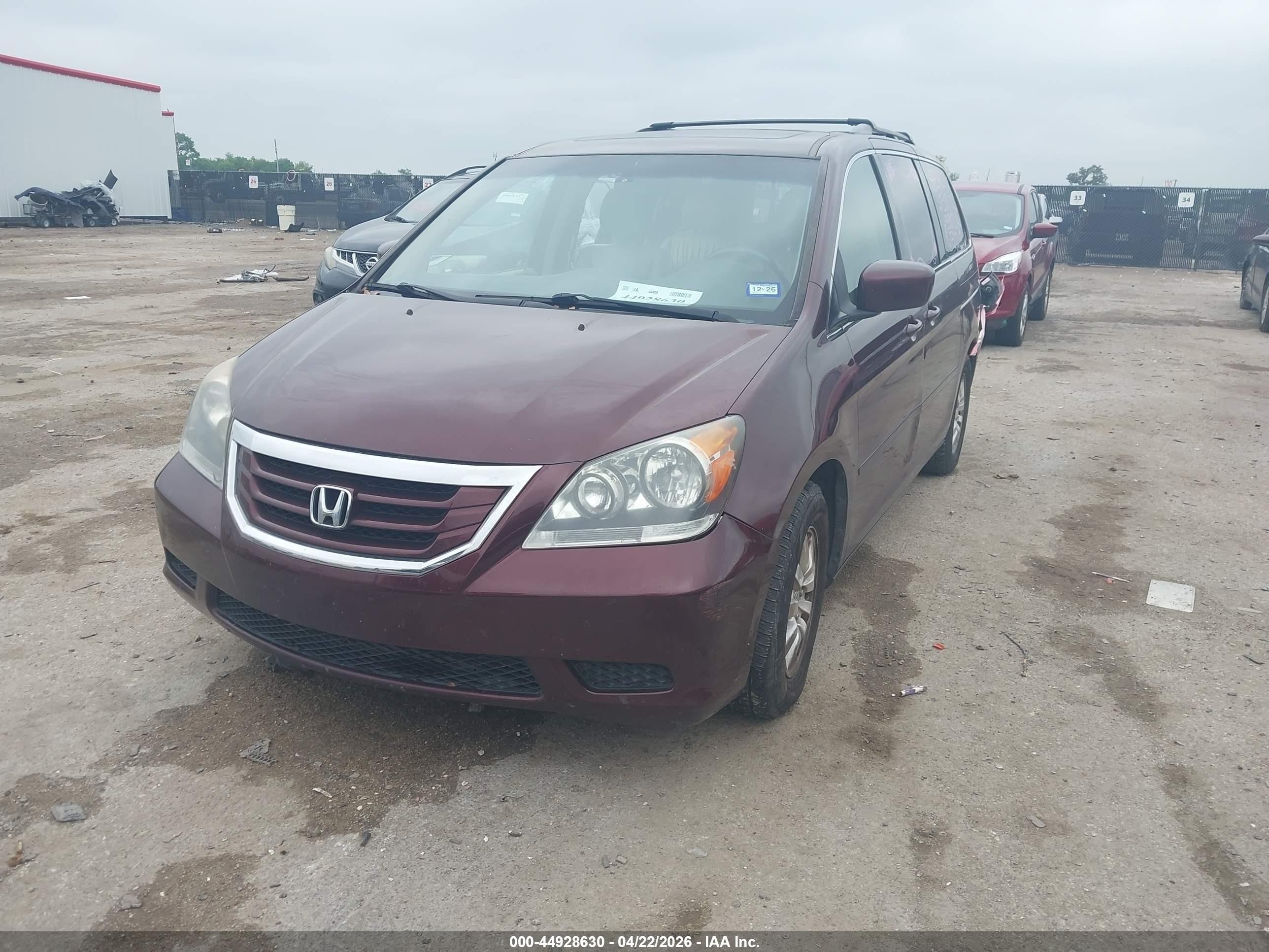 2010 Honda Odyssey Ex-l Maroon vin: 5FNRL3H74AB108917