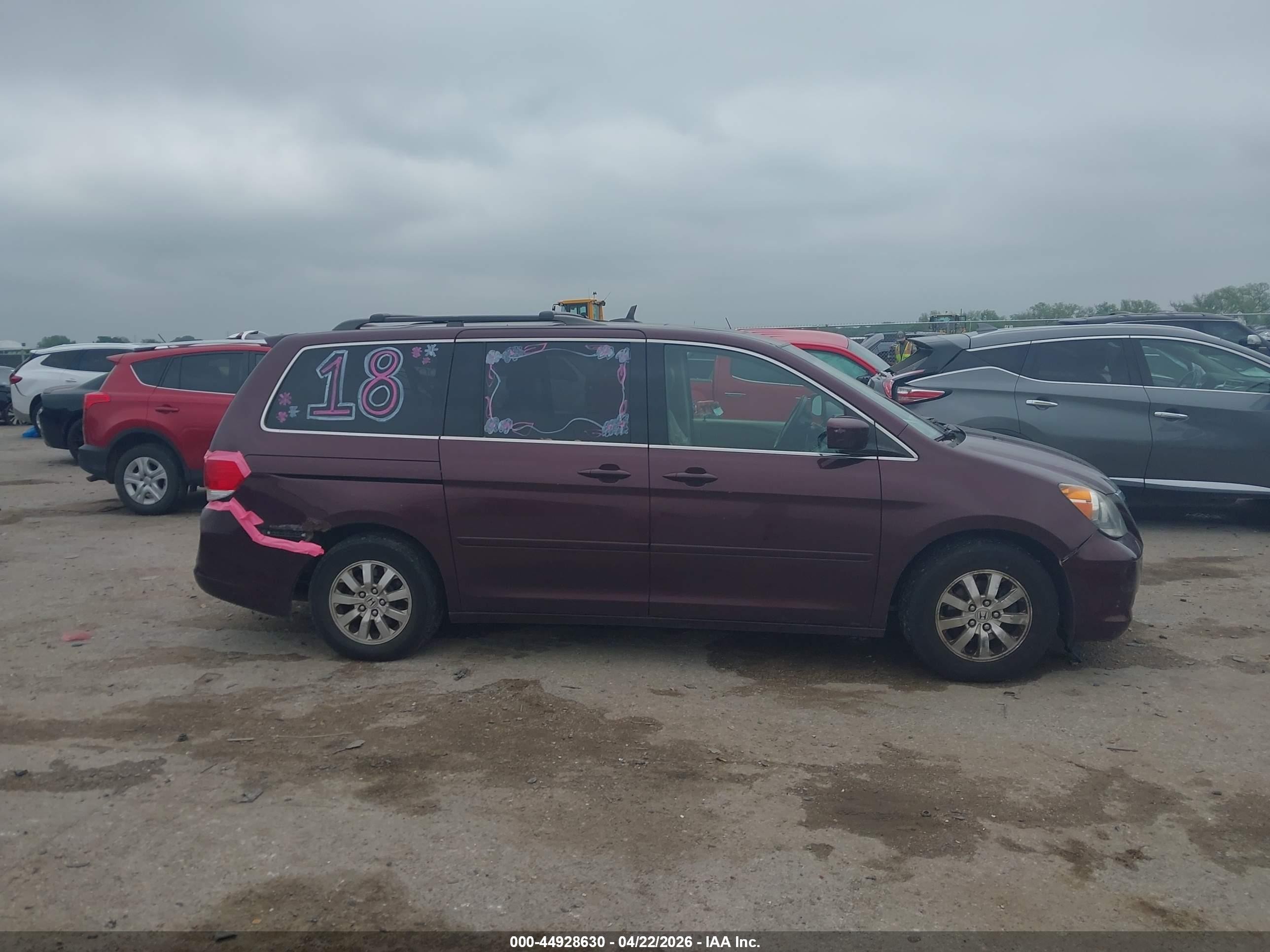 2010 Honda Odyssey Ex-l Maroon vin: 5FNRL3H74AB108917