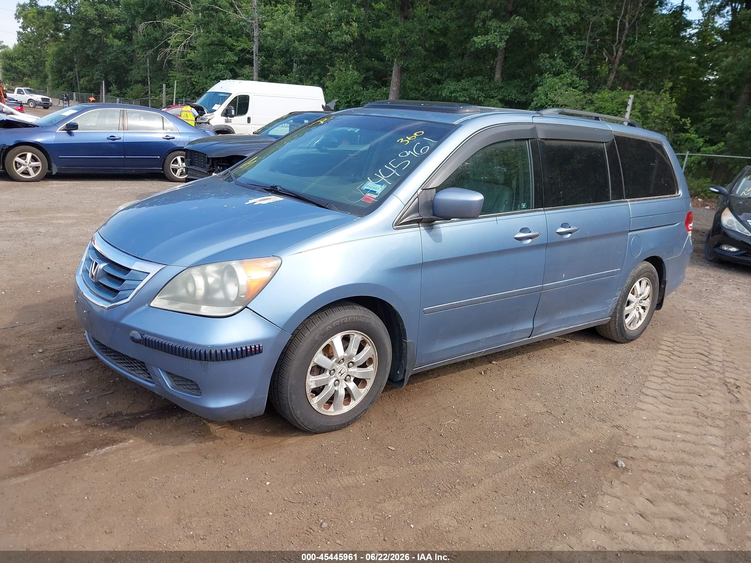 2010 Honda Odyssey Ex-l Light Blue vin: 5FNRL3H75AB042099