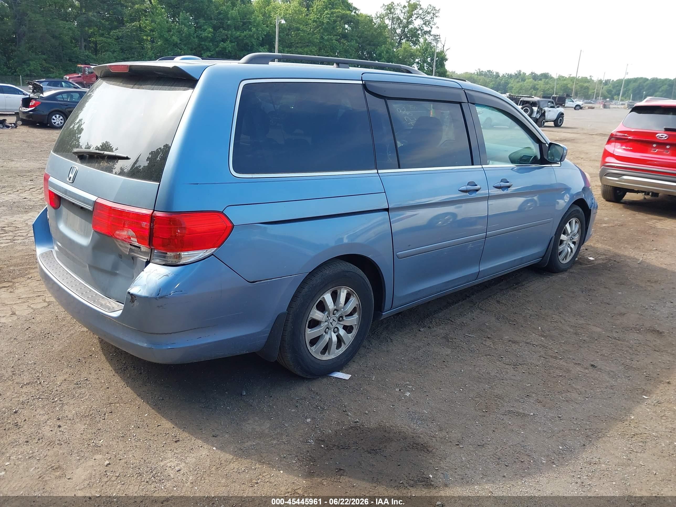 2010 Honda Odyssey Ex-l Light Blue vin: 5FNRL3H75AB042099