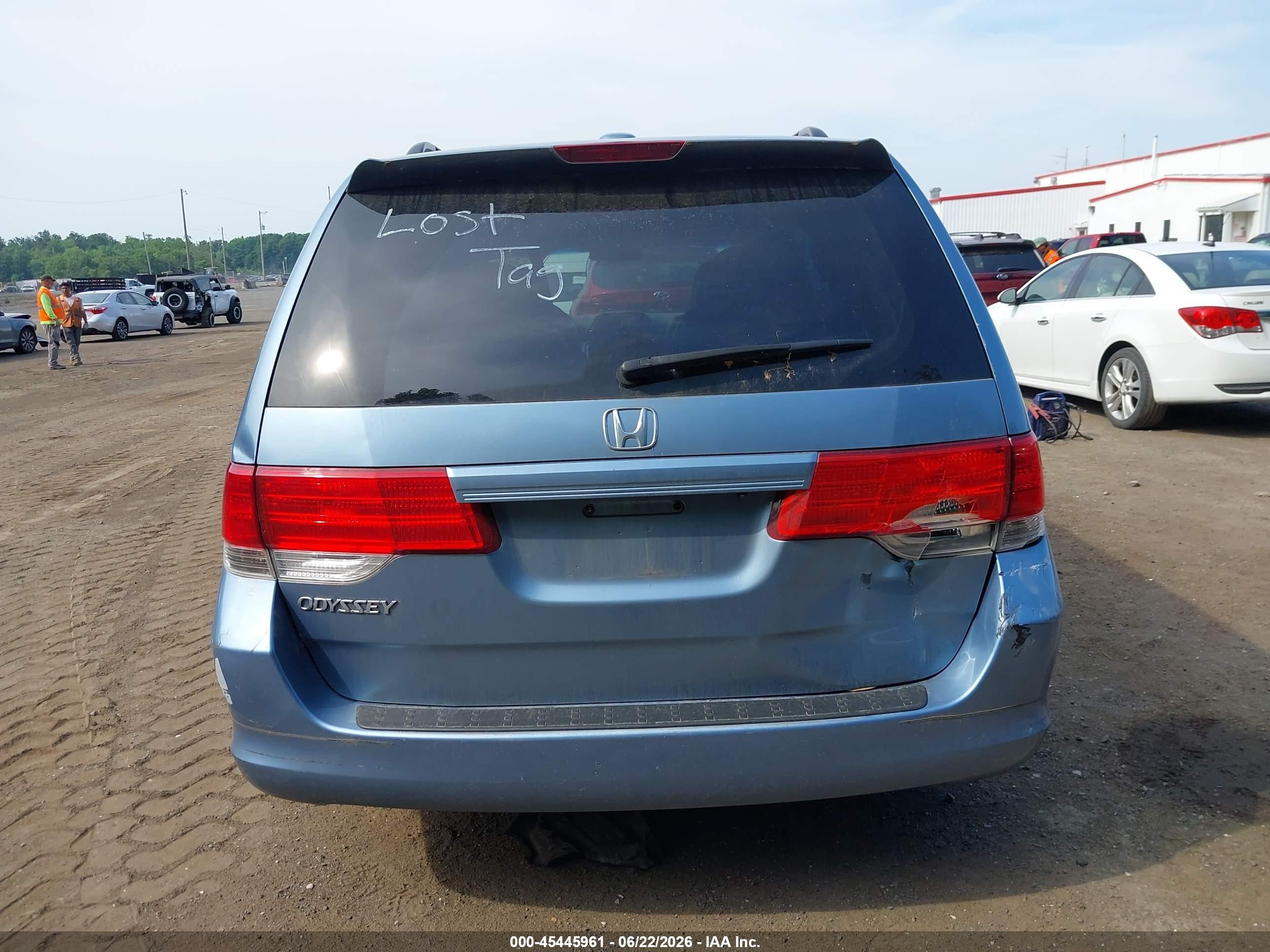 2010 Honda Odyssey Ex-l Light Blue vin: 5FNRL3H75AB042099