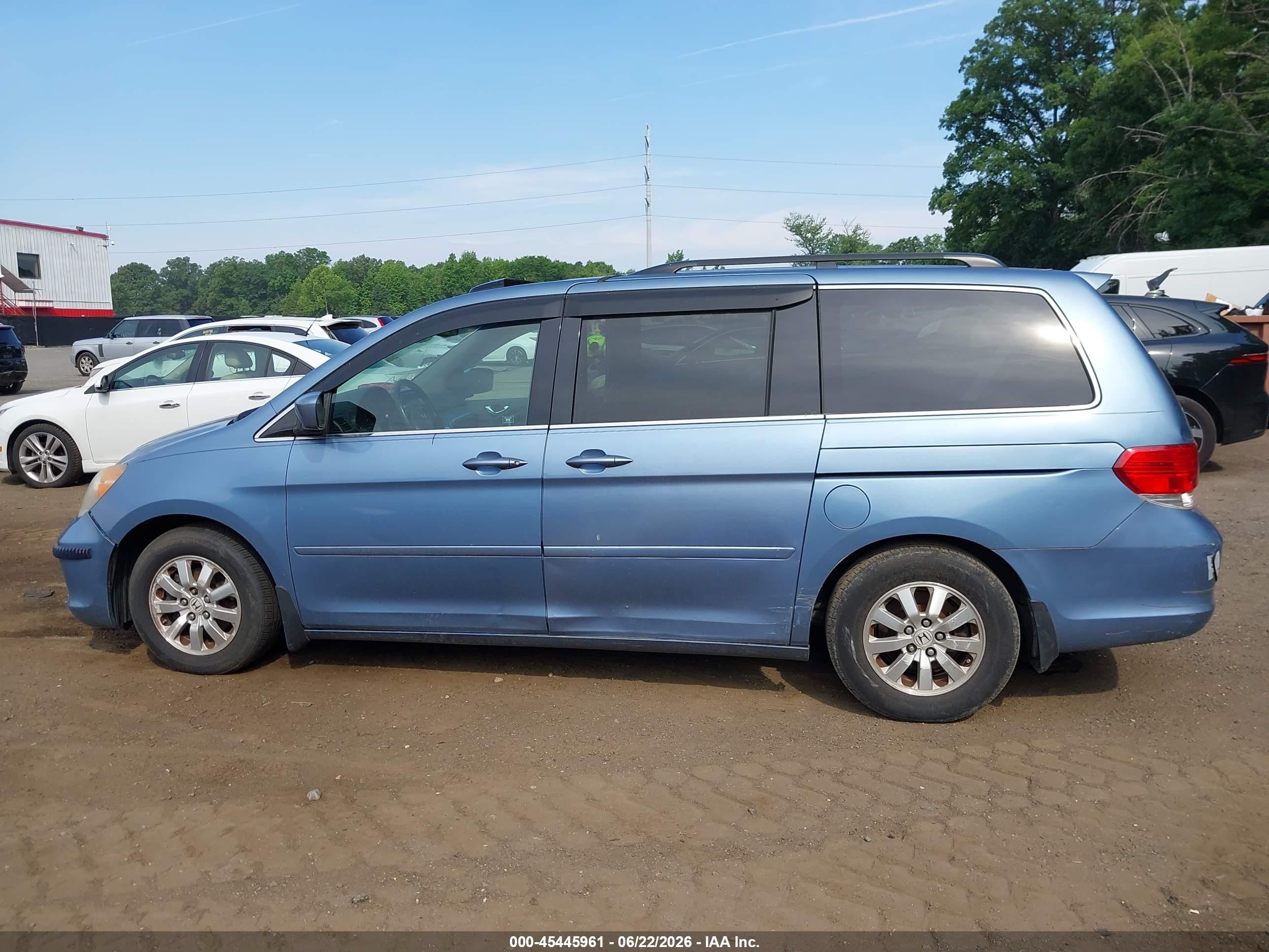 2010 Honda Odyssey Ex-l Light Blue vin: 5FNRL3H75AB042099