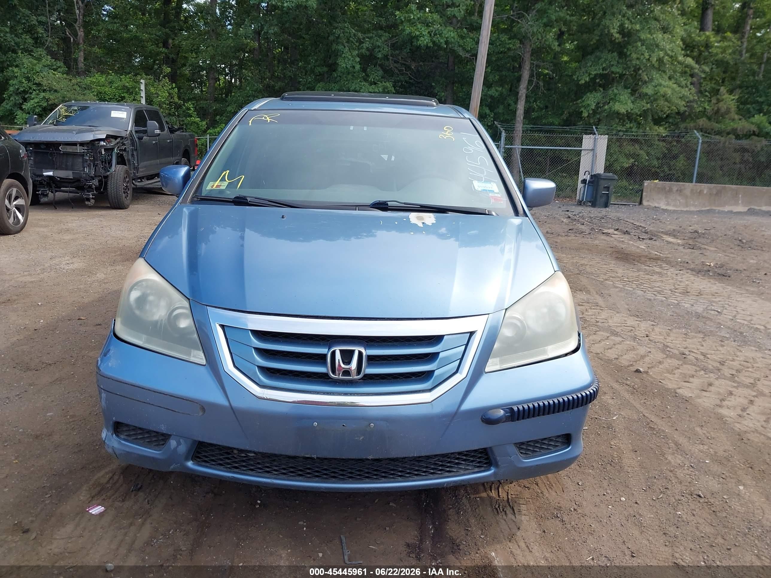 2010 Honda Odyssey Ex-l Light Blue vin: 5FNRL3H75AB042099