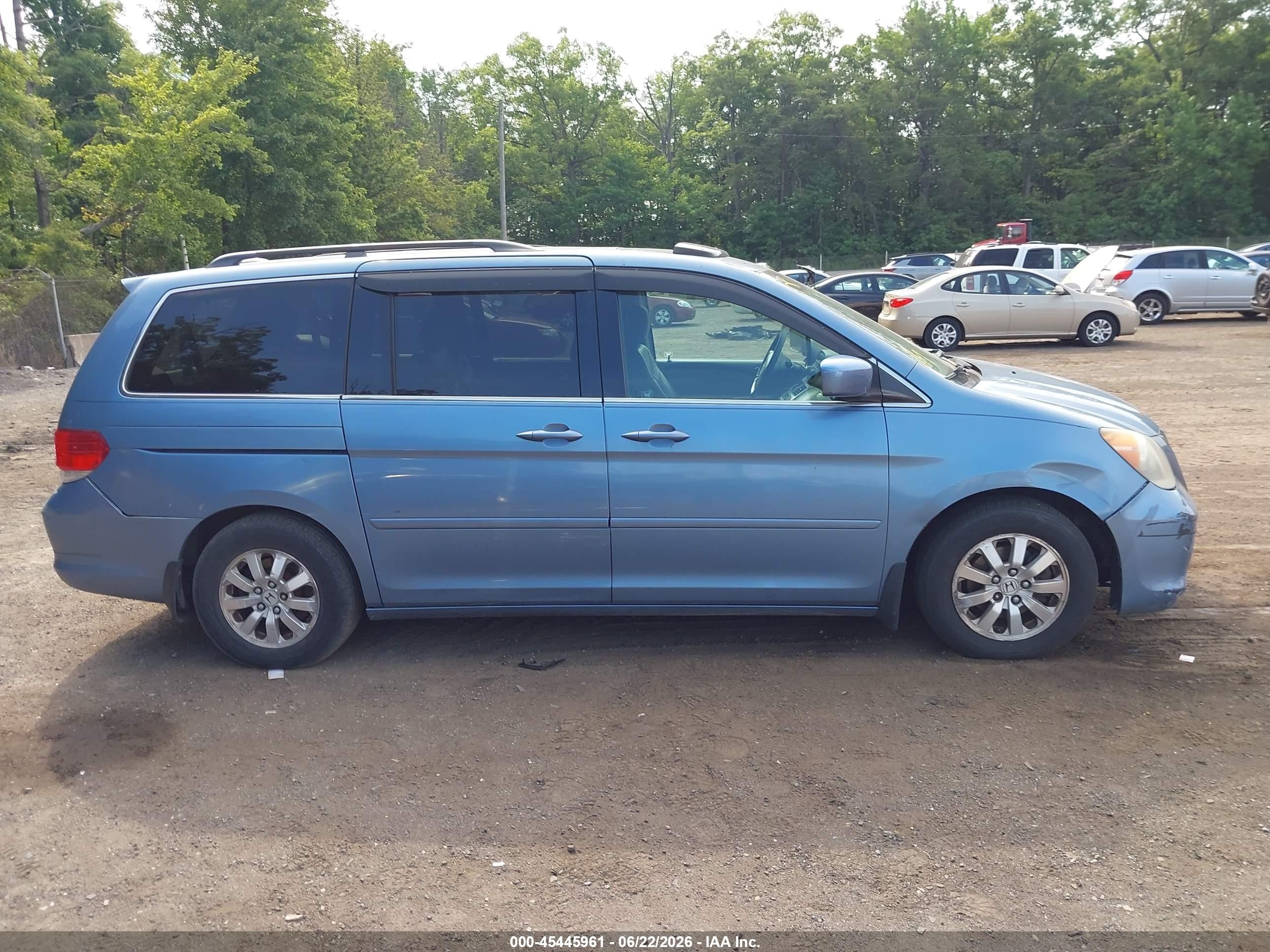 2010 Honda Odyssey Ex-l Light Blue vin: 5FNRL3H75AB042099