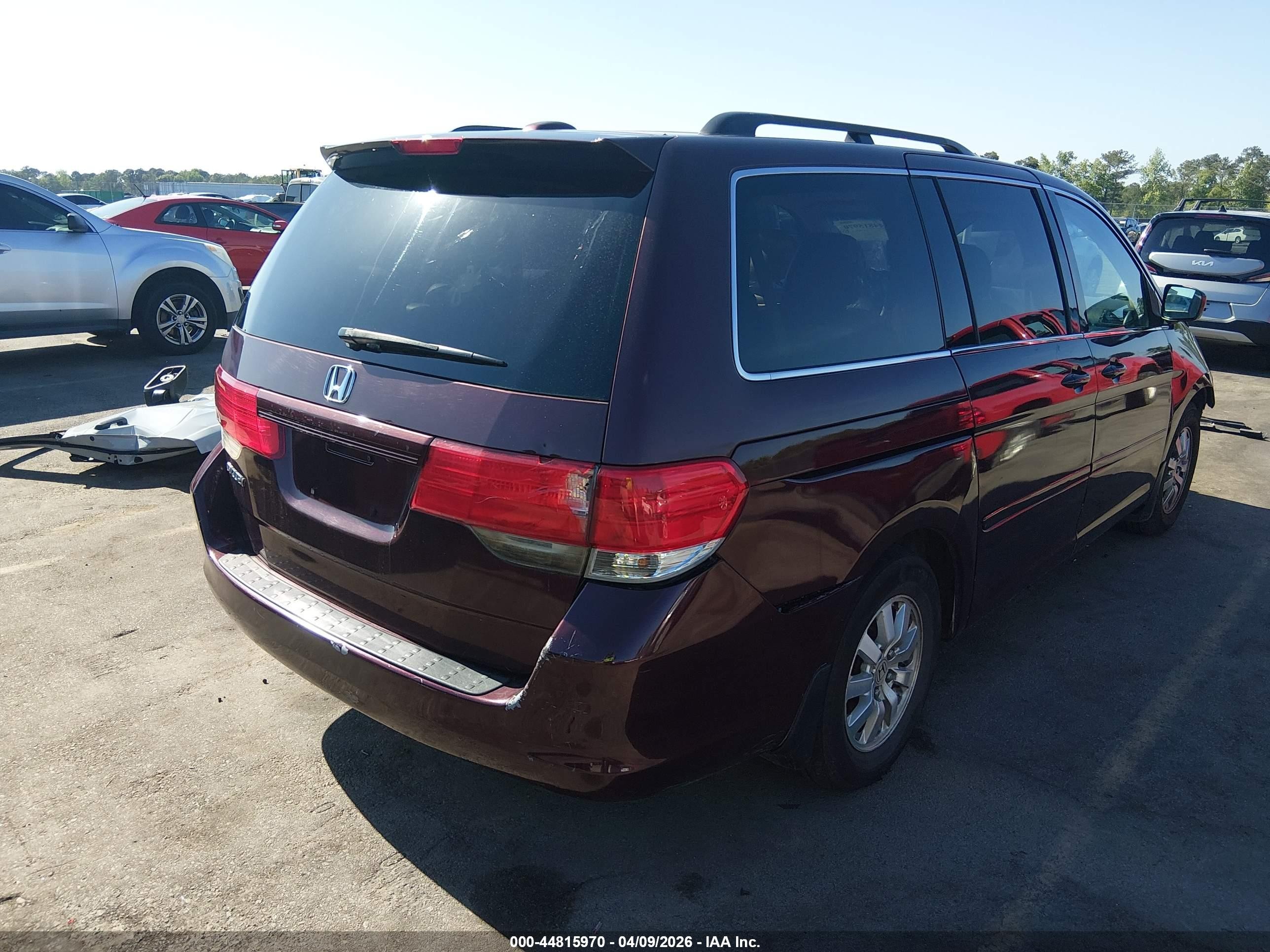 2010 Honda Odyssey Ex-l Burgundy vin: 5FNRL3H75AB080898