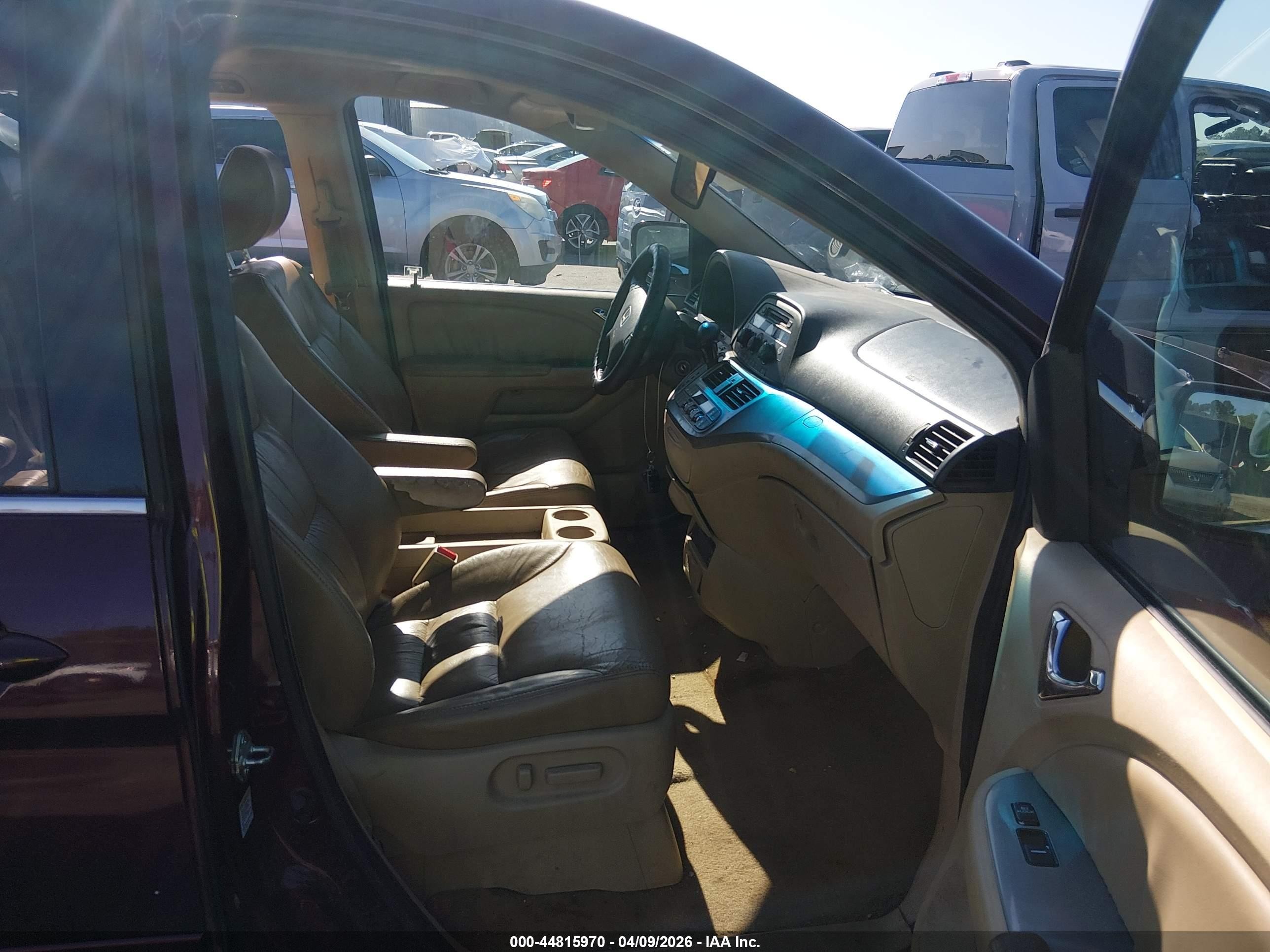 2010 Honda Odyssey Ex-l Burgundy vin: 5FNRL3H75AB080898
