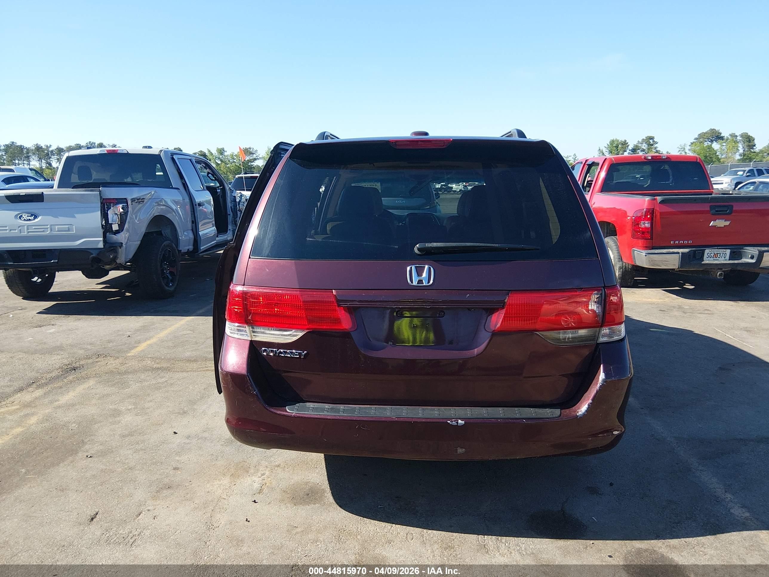 2010 Honda Odyssey Ex-l Burgundy vin: 5FNRL3H75AB080898