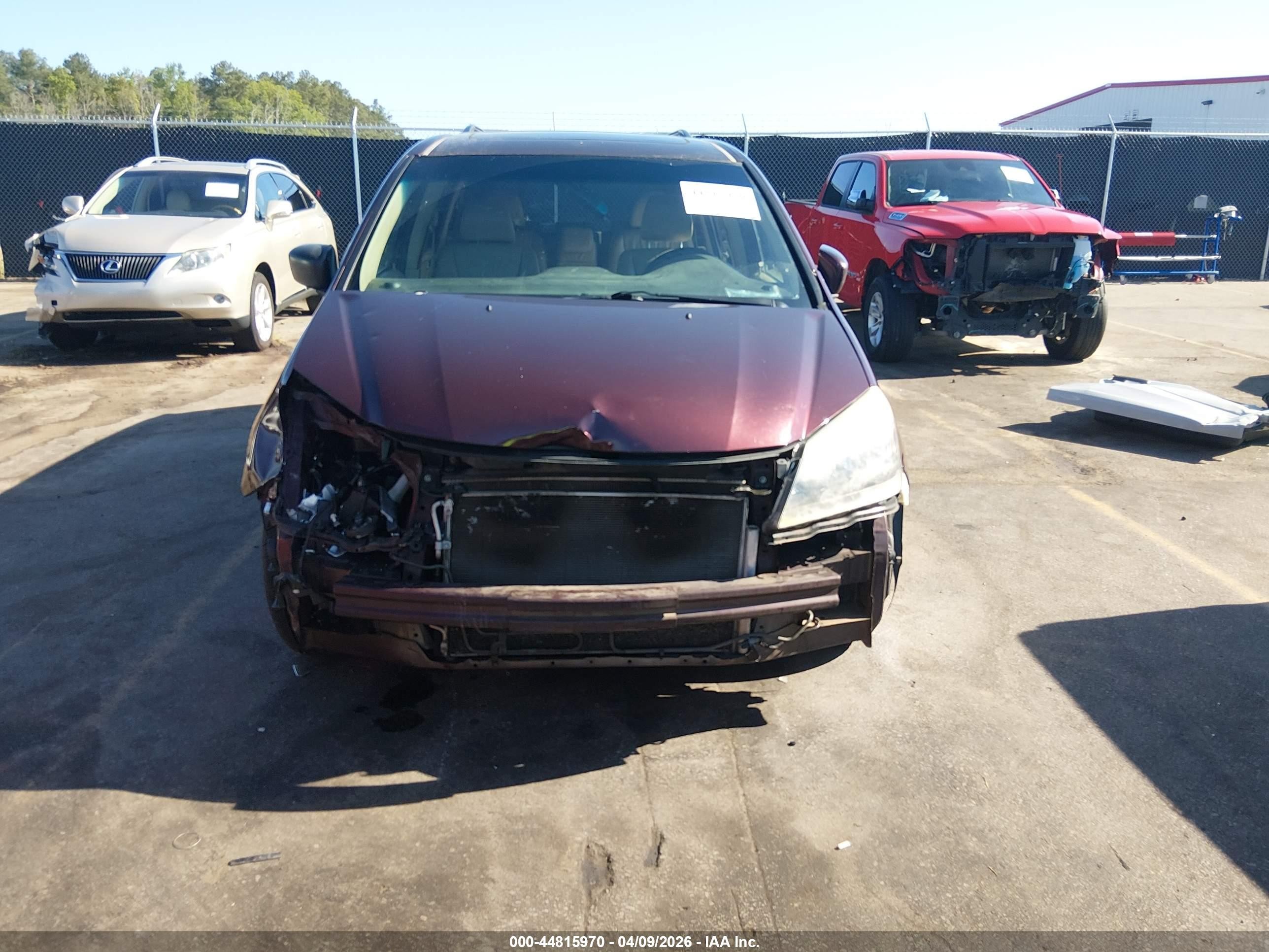 2010 Honda Odyssey Ex-l Burgundy vin: 5FNRL3H75AB080898