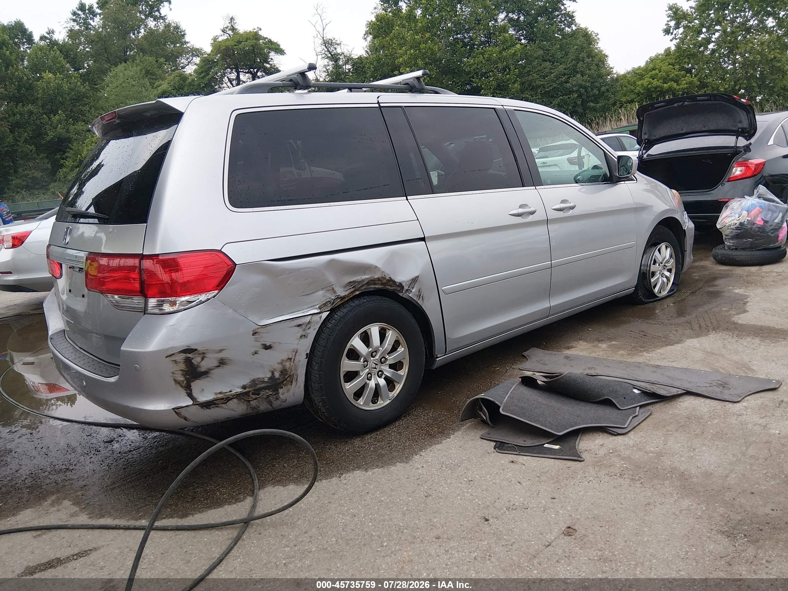 2010 Honda Odyssey Ex-l Silver vin: 5FNRL3H75AB082604