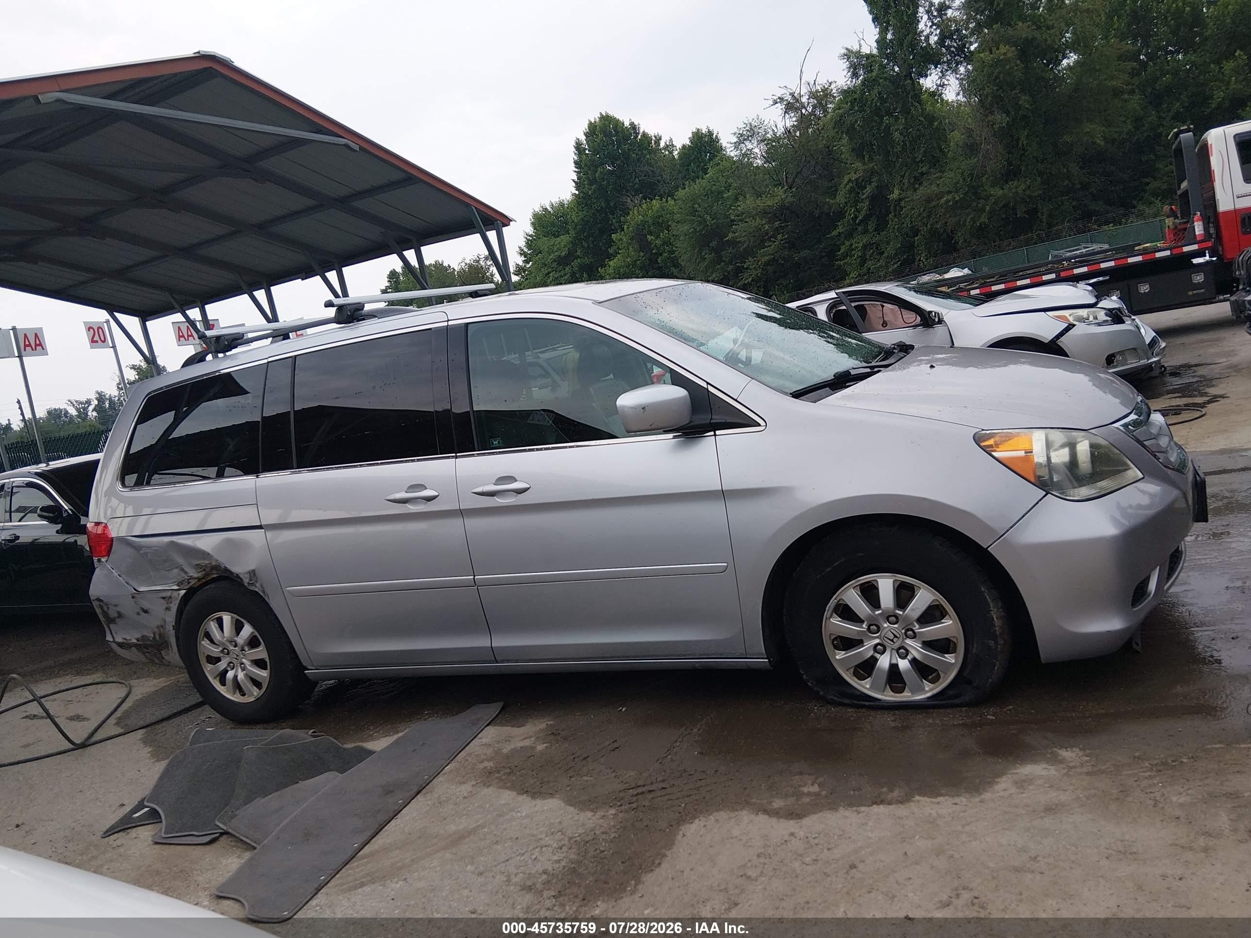 2010 Honda Odyssey Ex-l Silver vin: 5FNRL3H75AB082604