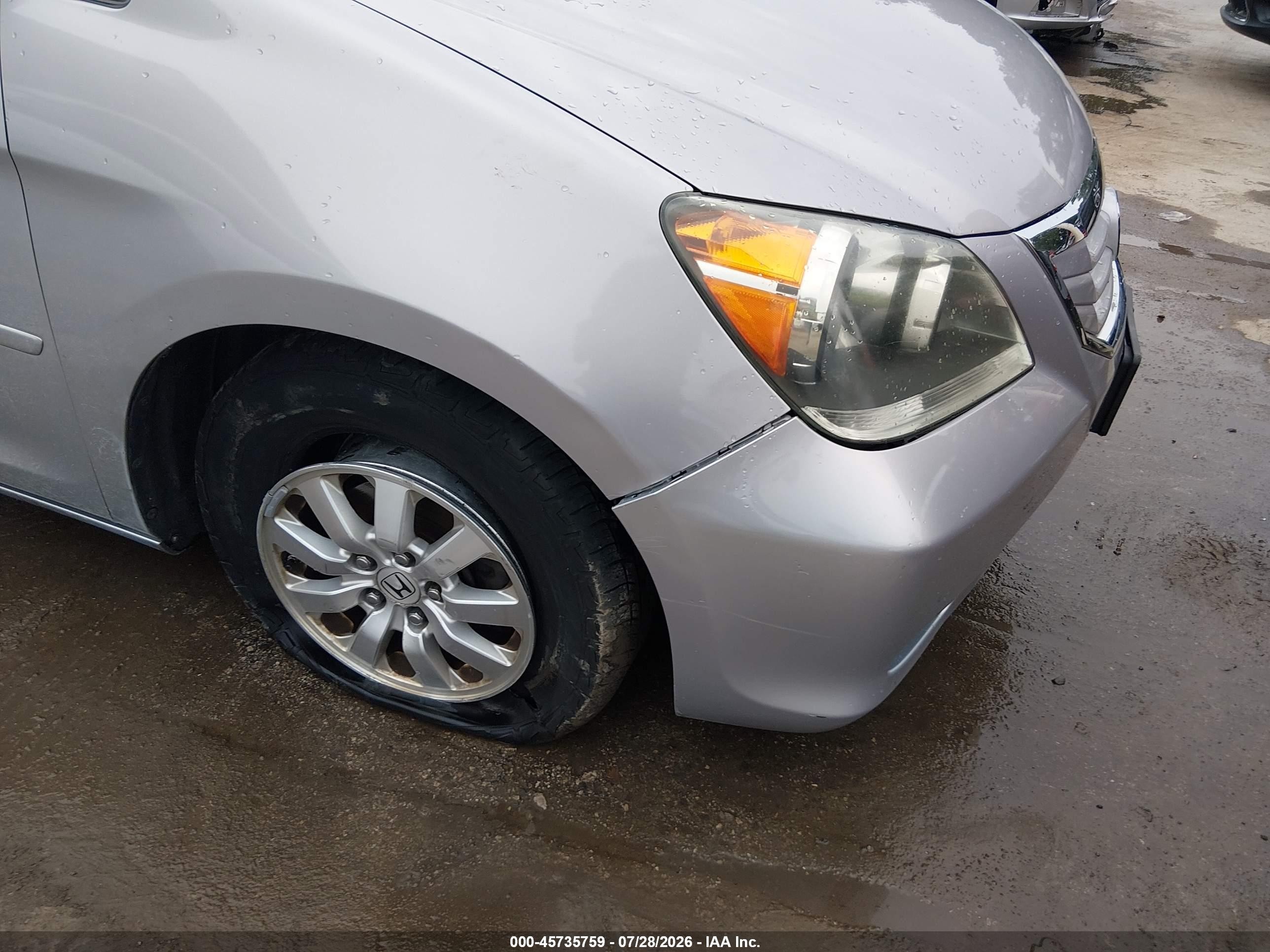 2010 Honda Odyssey Ex-l Silver vin: 5FNRL3H75AB082604