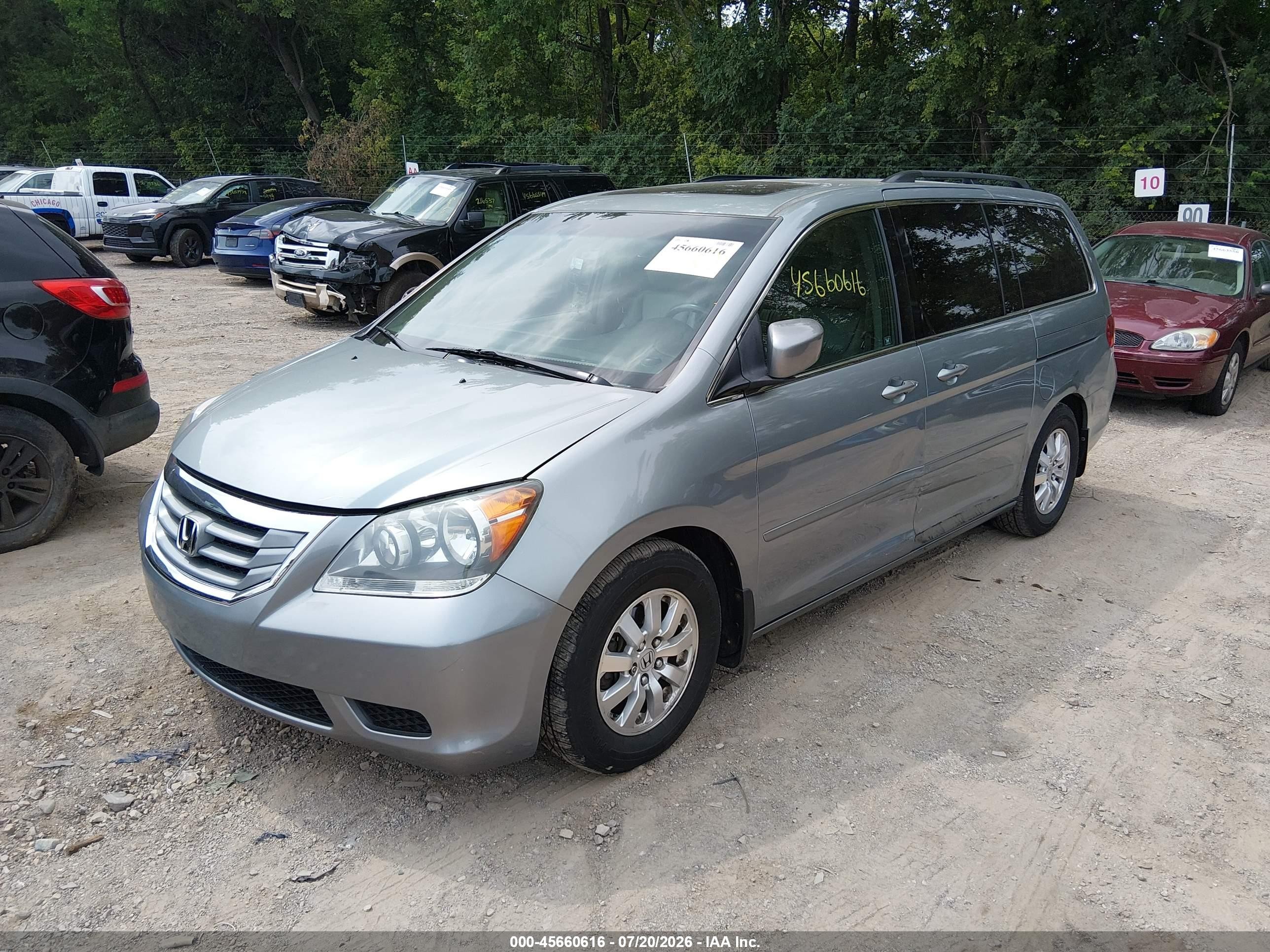 2010 Honda Odyssey Ex-l Silver vin: 5FNRL3H75AB085857