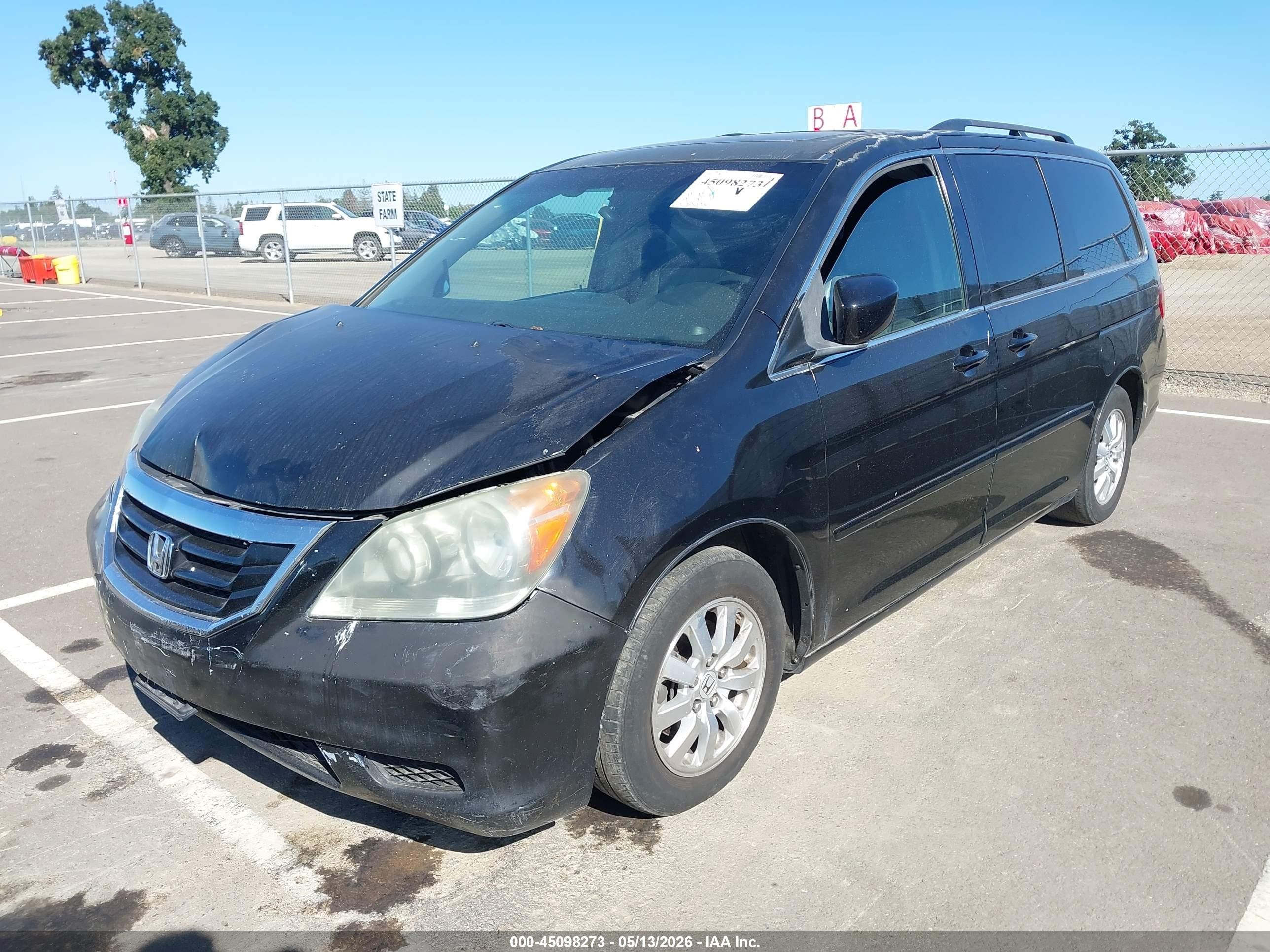 2010 Honda Odyssey Ex-l Black vin: 5FNRL3H75AB086314