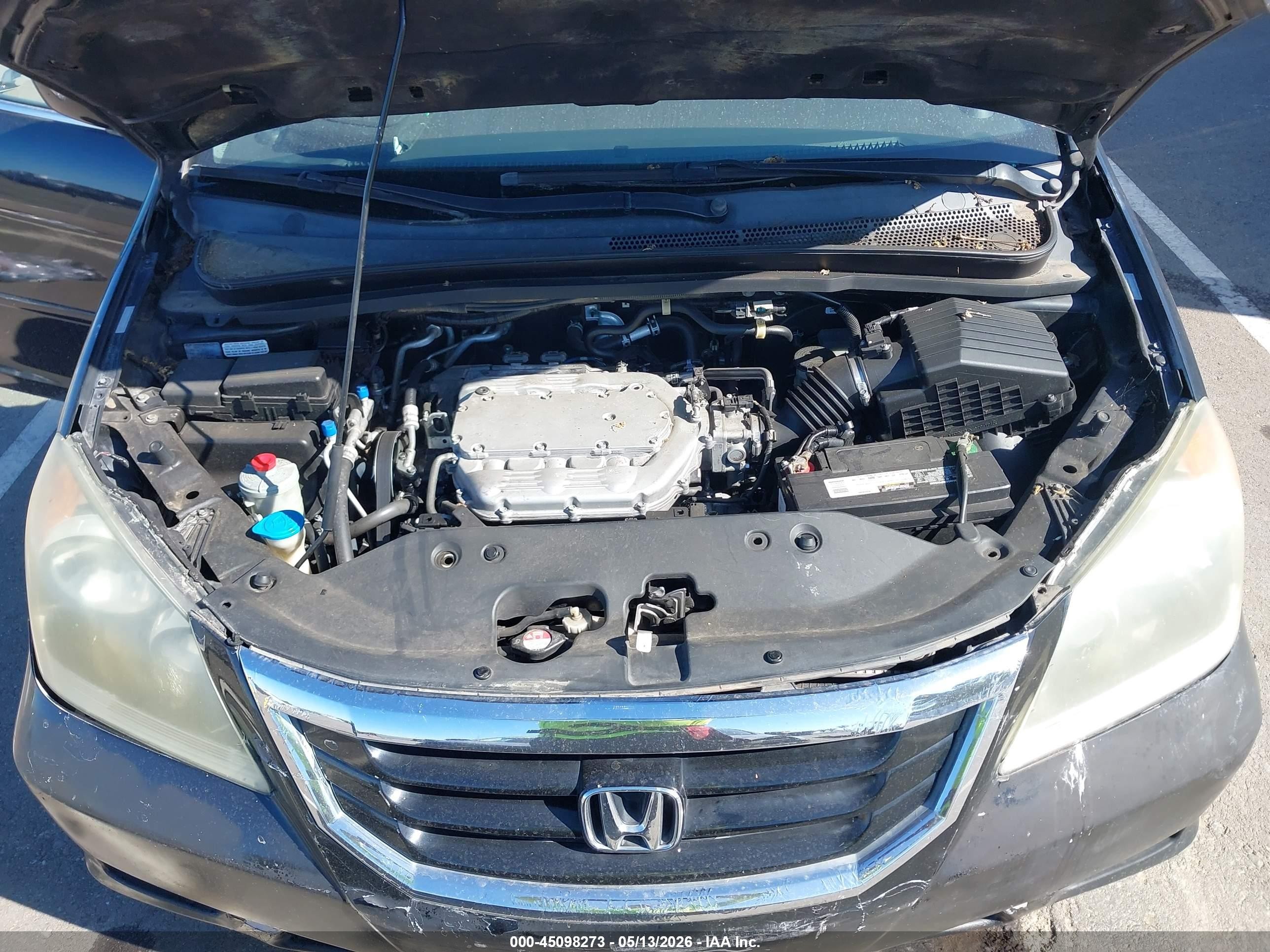 2010 Honda Odyssey Ex-l Black vin: 5FNRL3H75AB086314