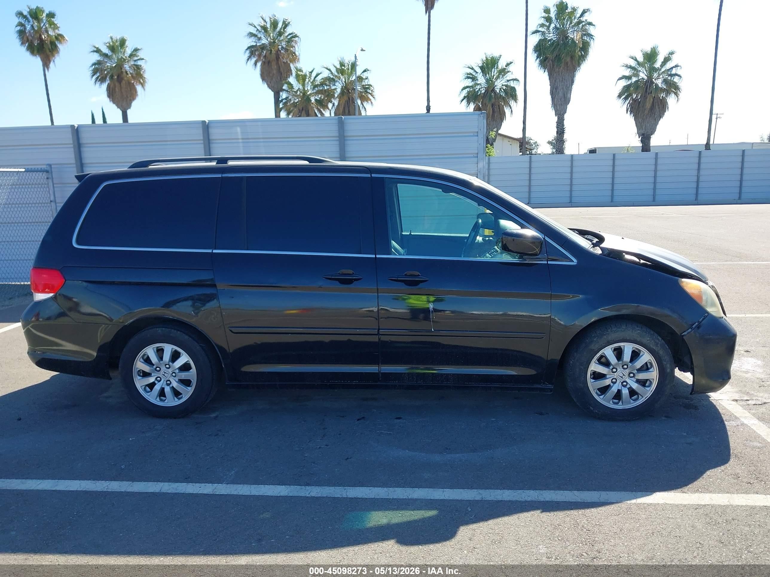 2010 Honda Odyssey Ex-l Black vin: 5FNRL3H75AB086314