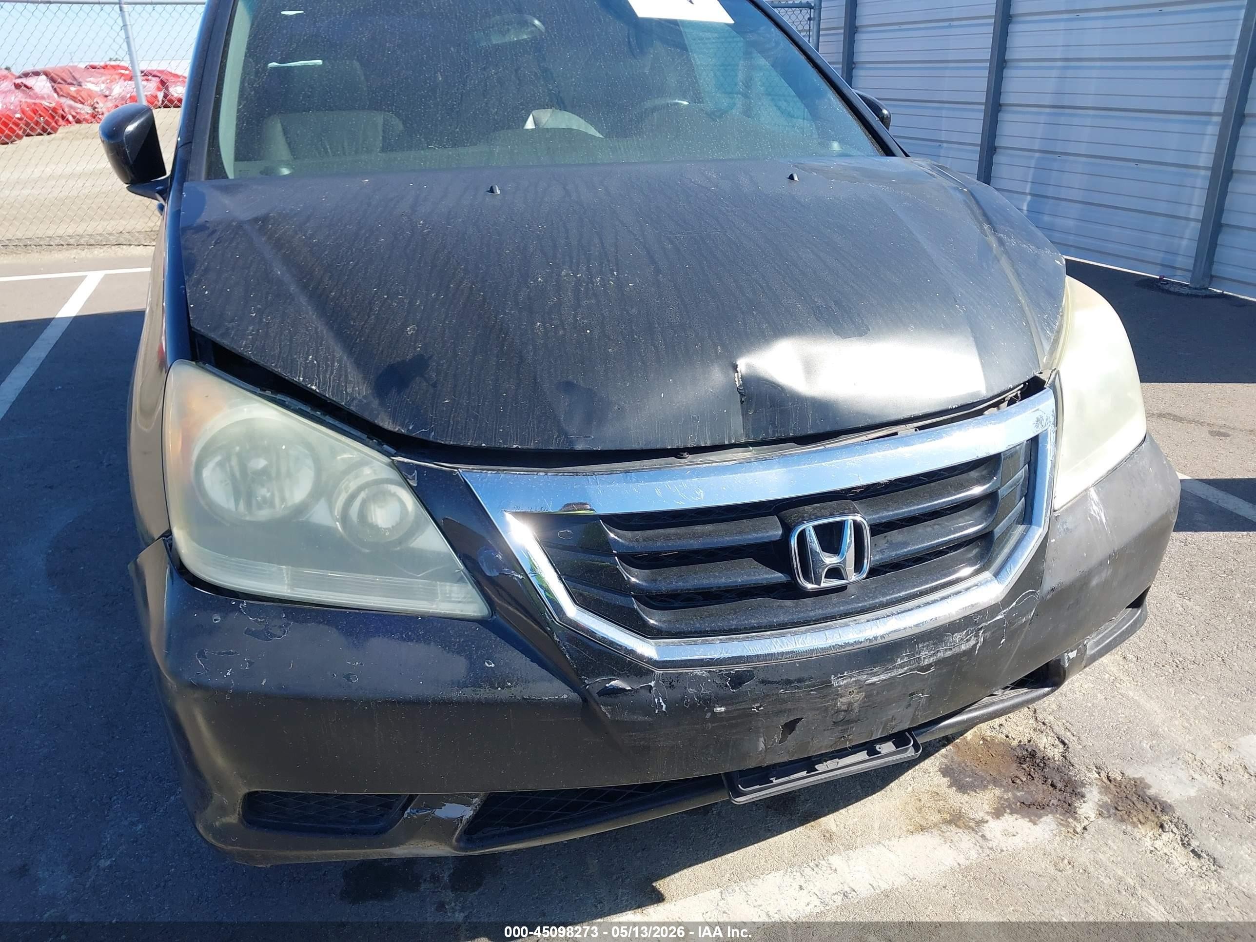 2010 Honda Odyssey Ex-l Black vin: 5FNRL3H75AB086314