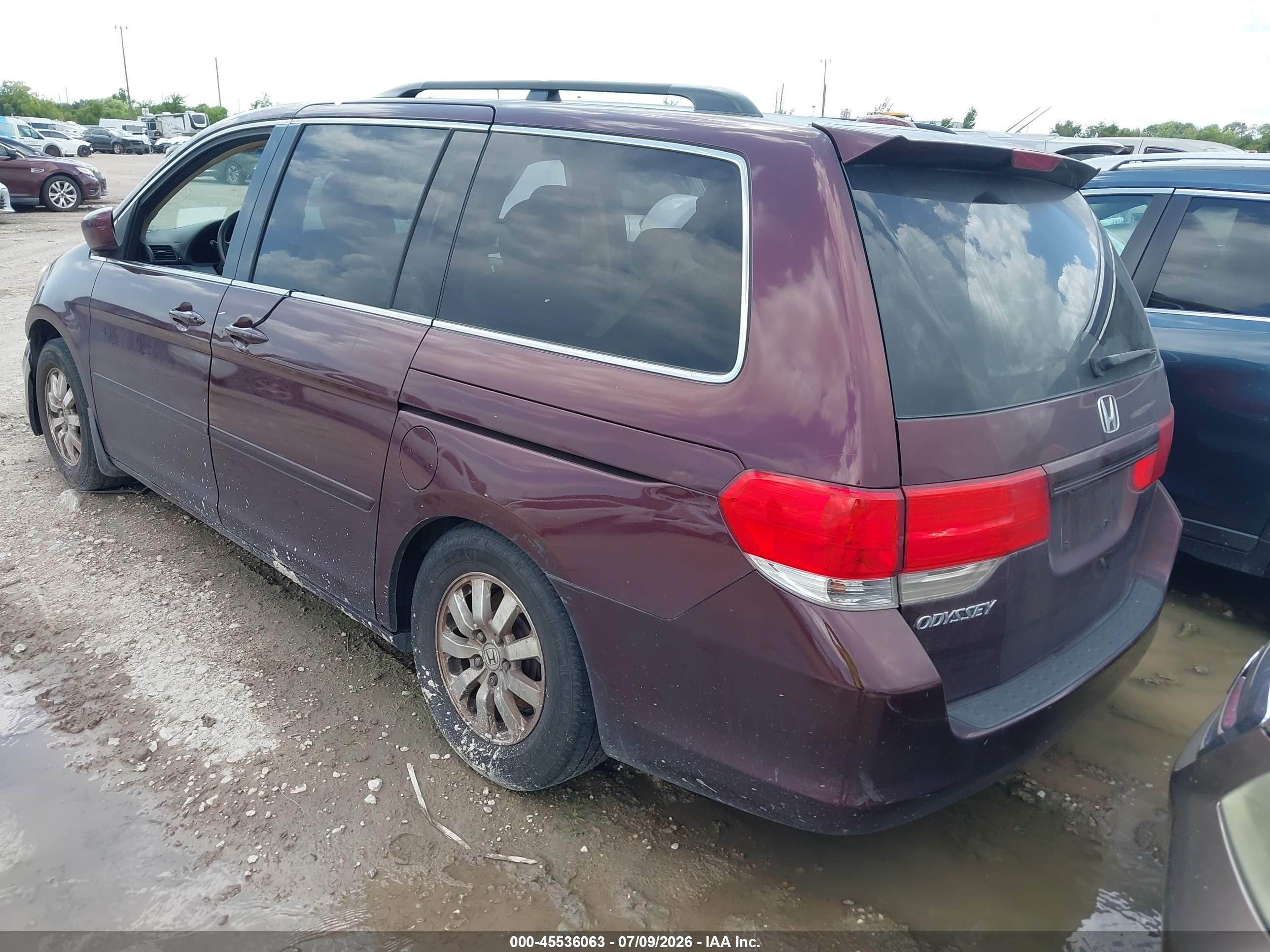 2010 Honda Odyssey Ex-l Maroon vin: 5FNRL3H75AB100924