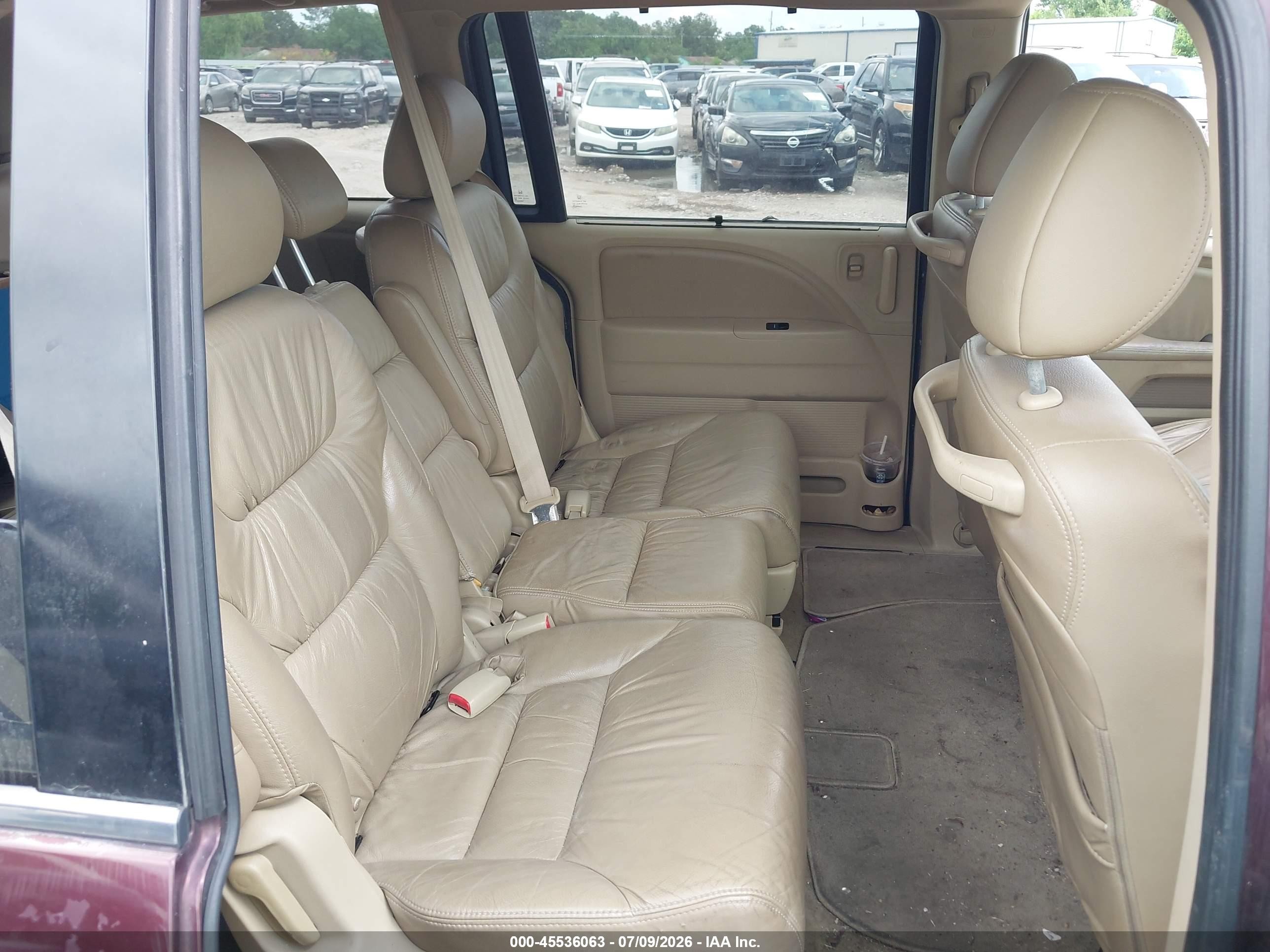 2010 Honda Odyssey Ex-l Maroon vin: 5FNRL3H75AB100924