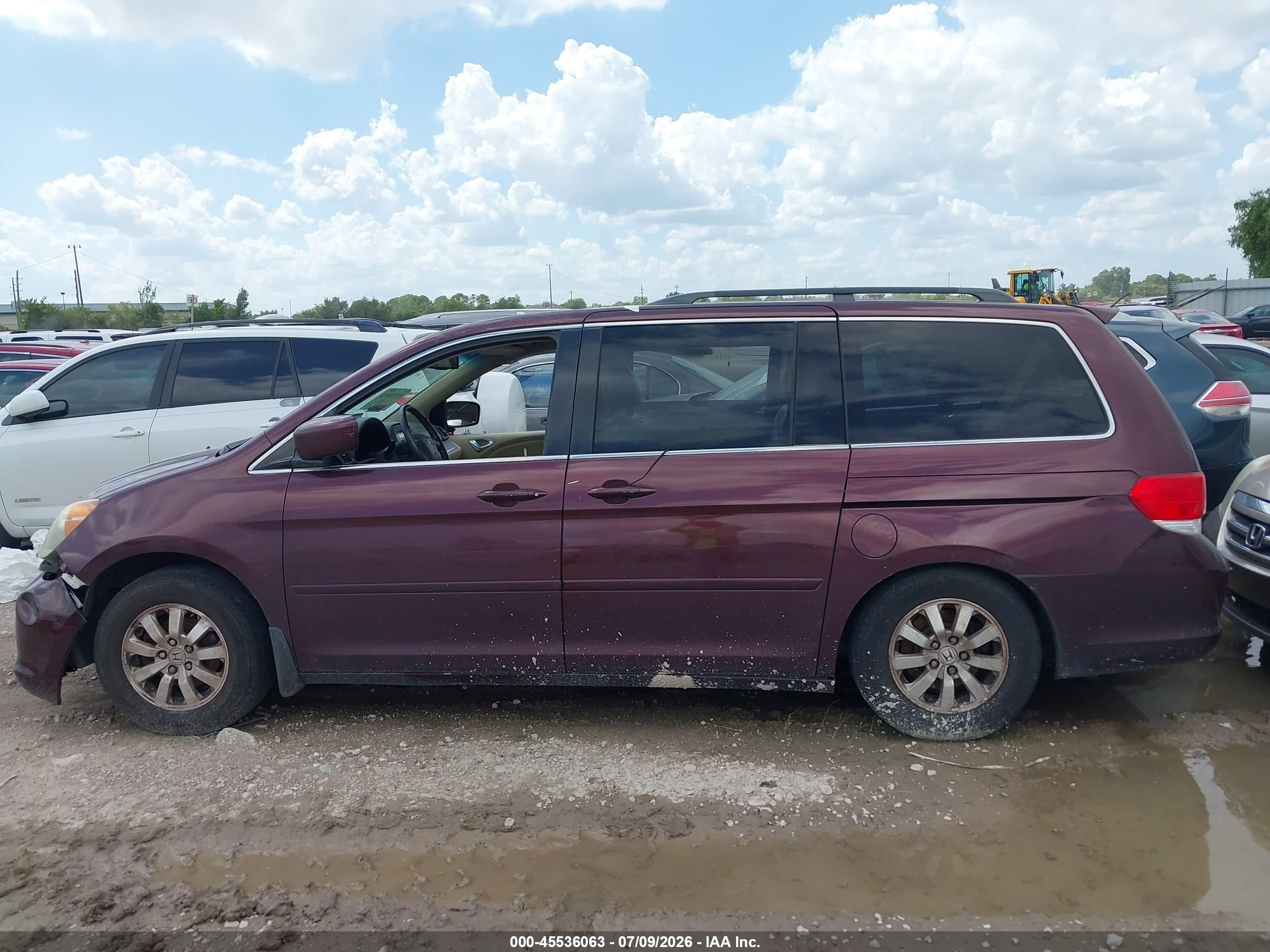 2010 Honda Odyssey Ex-l Maroon vin: 5FNRL3H75AB100924