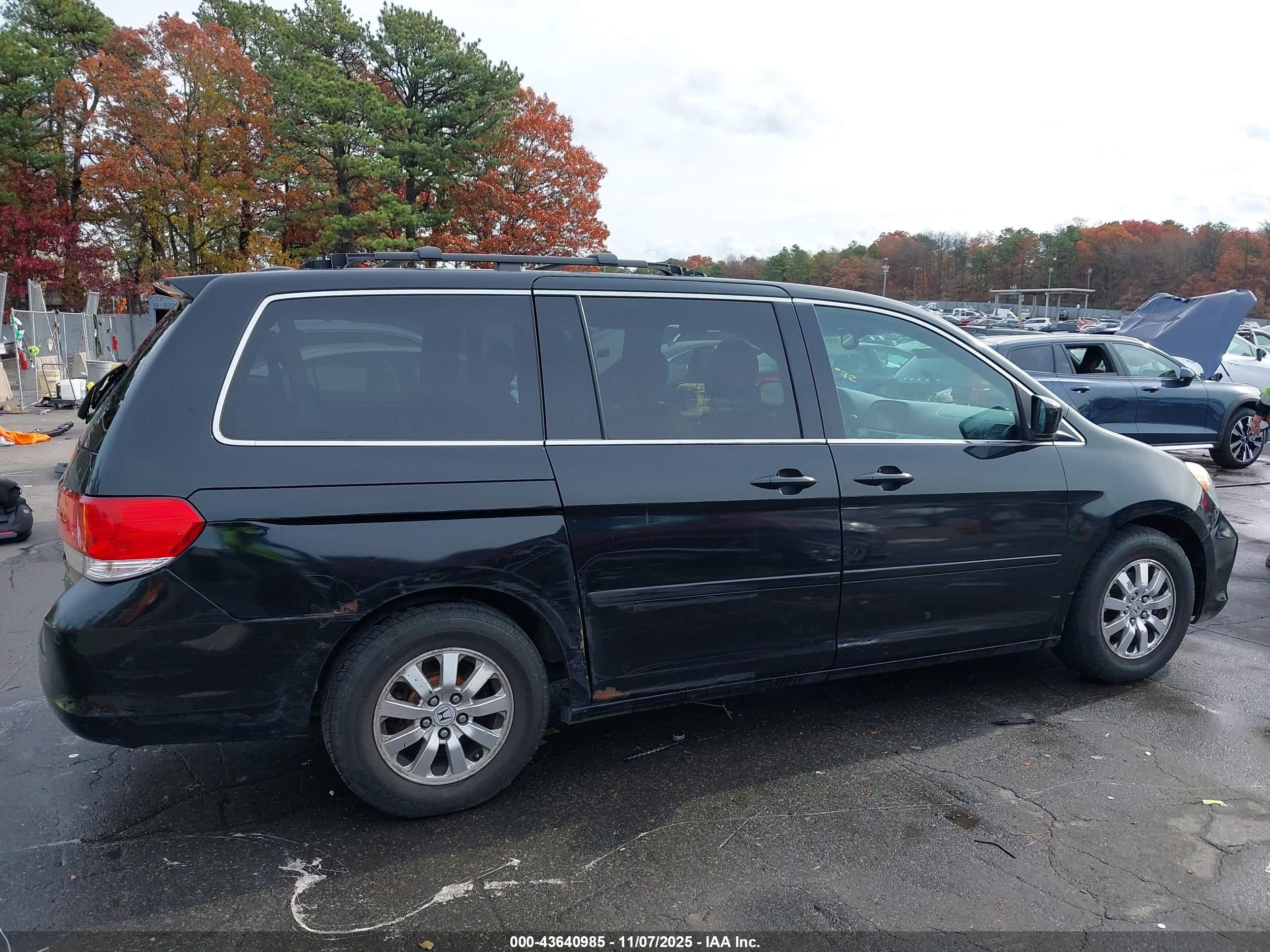 2010 Honda Odyssey Ex-l Black vin: 5FNRL3H76AB020337