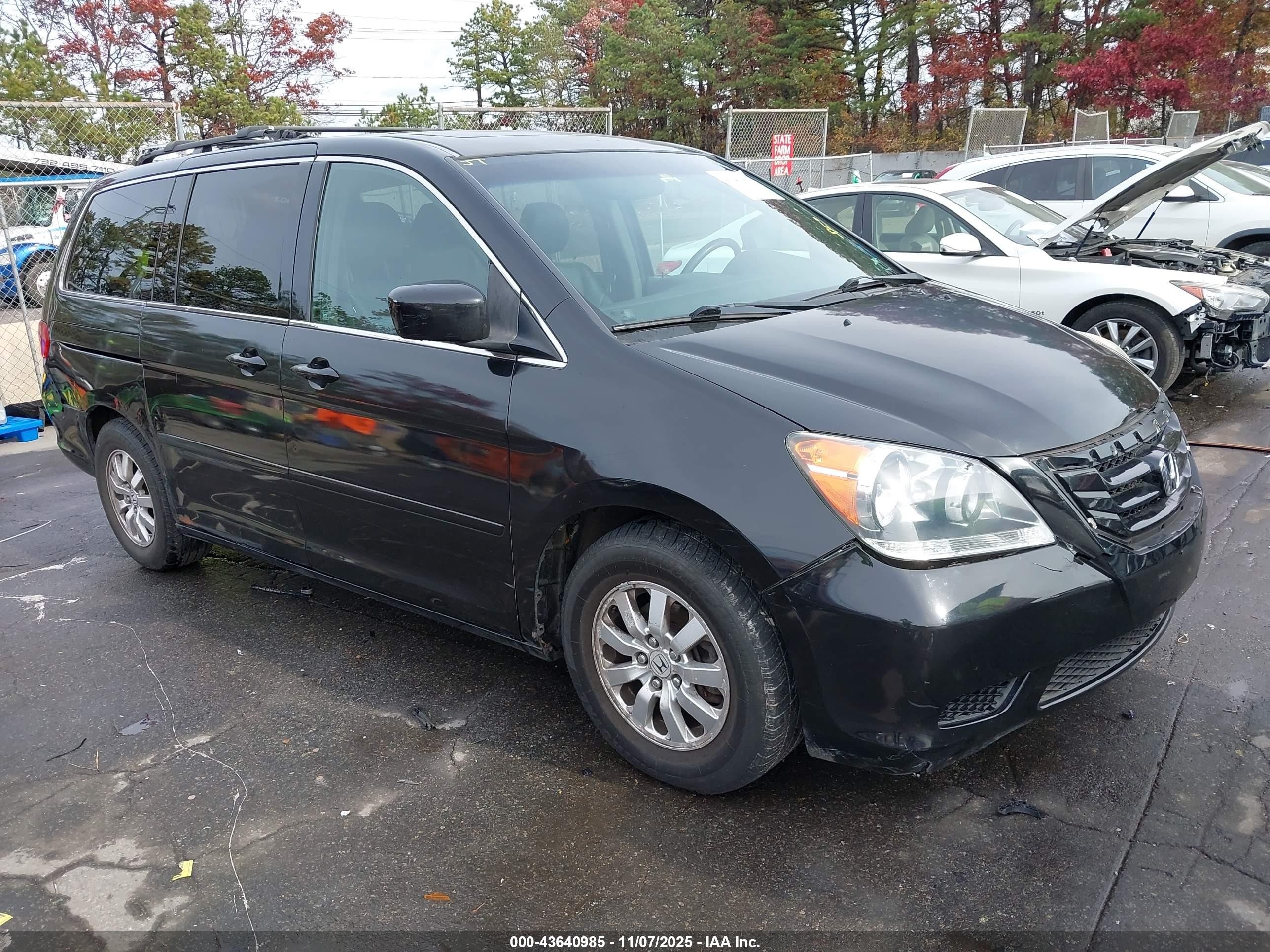 2010 Honda Odyssey Ex-l Black vin: 5FNRL3H76AB020337