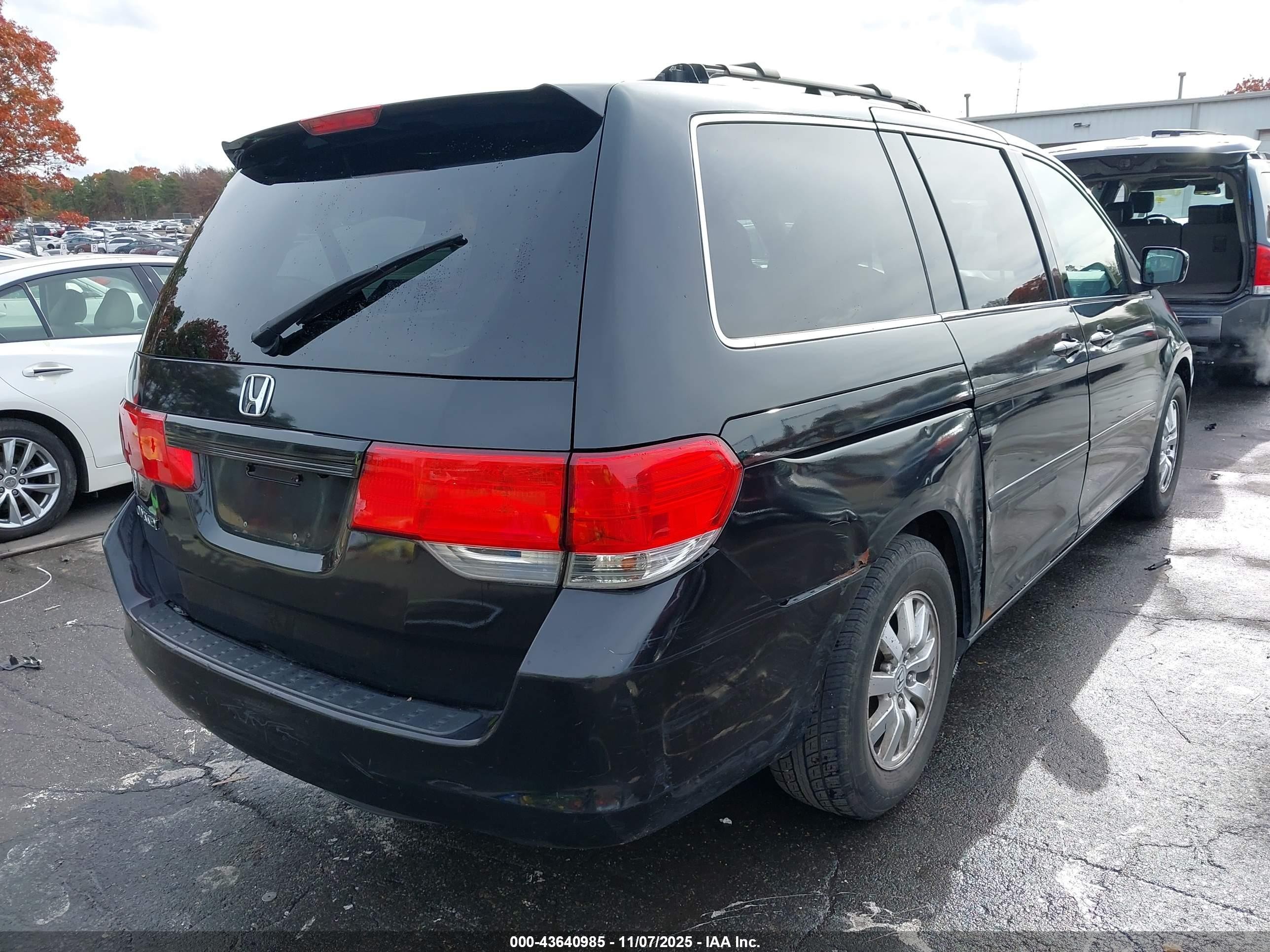 2010 Honda Odyssey Ex-l Black vin: 5FNRL3H76AB020337