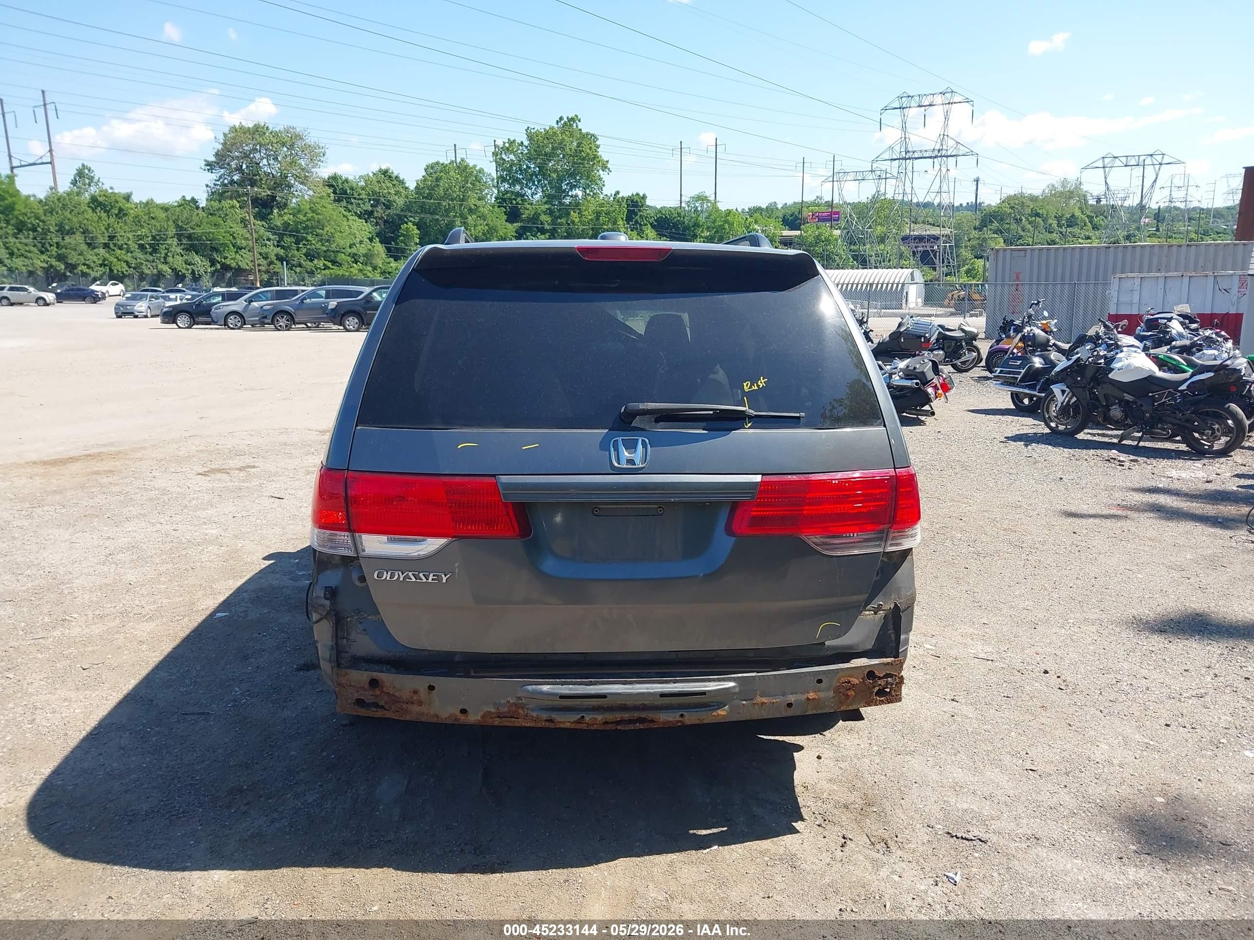 2010 Honda Odyssey Ex-l Серый vin: 5FNRL3H76AB053631