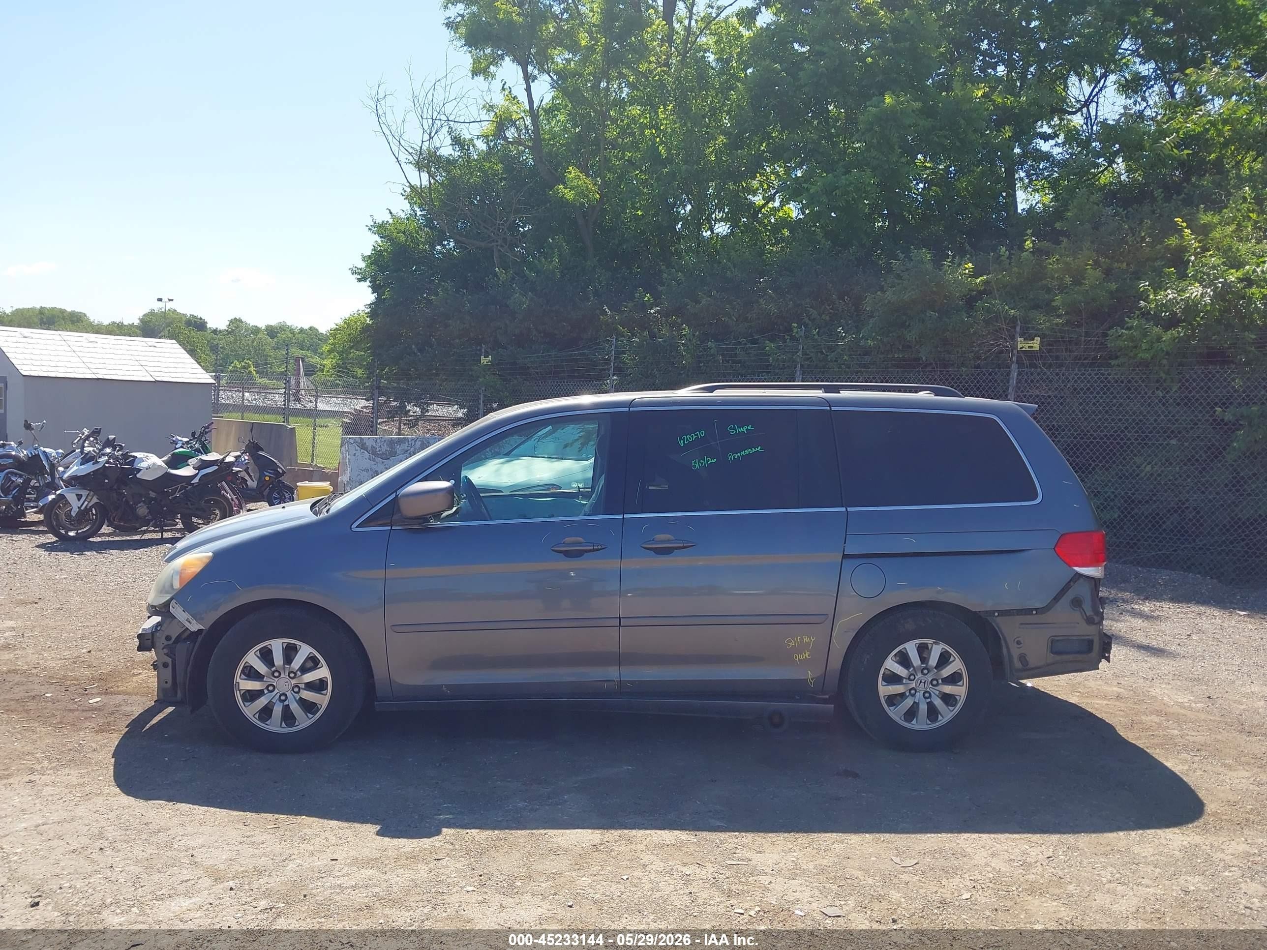 2010 Honda Odyssey Ex-l Серый vin: 5FNRL3H76AB053631