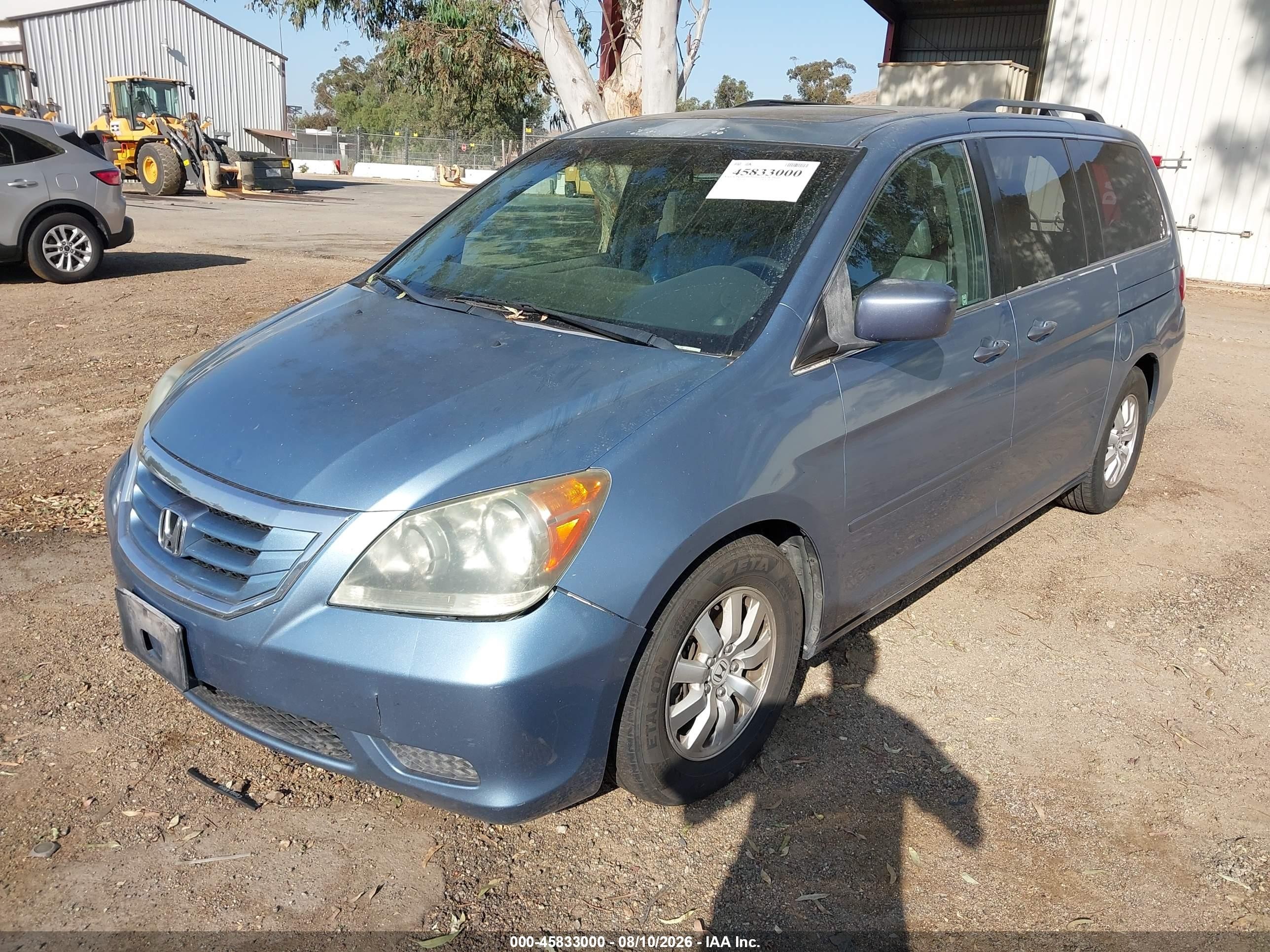 2010 Honda Odyssey Ex-l Синий vin: 5FNRL3H76AB086077