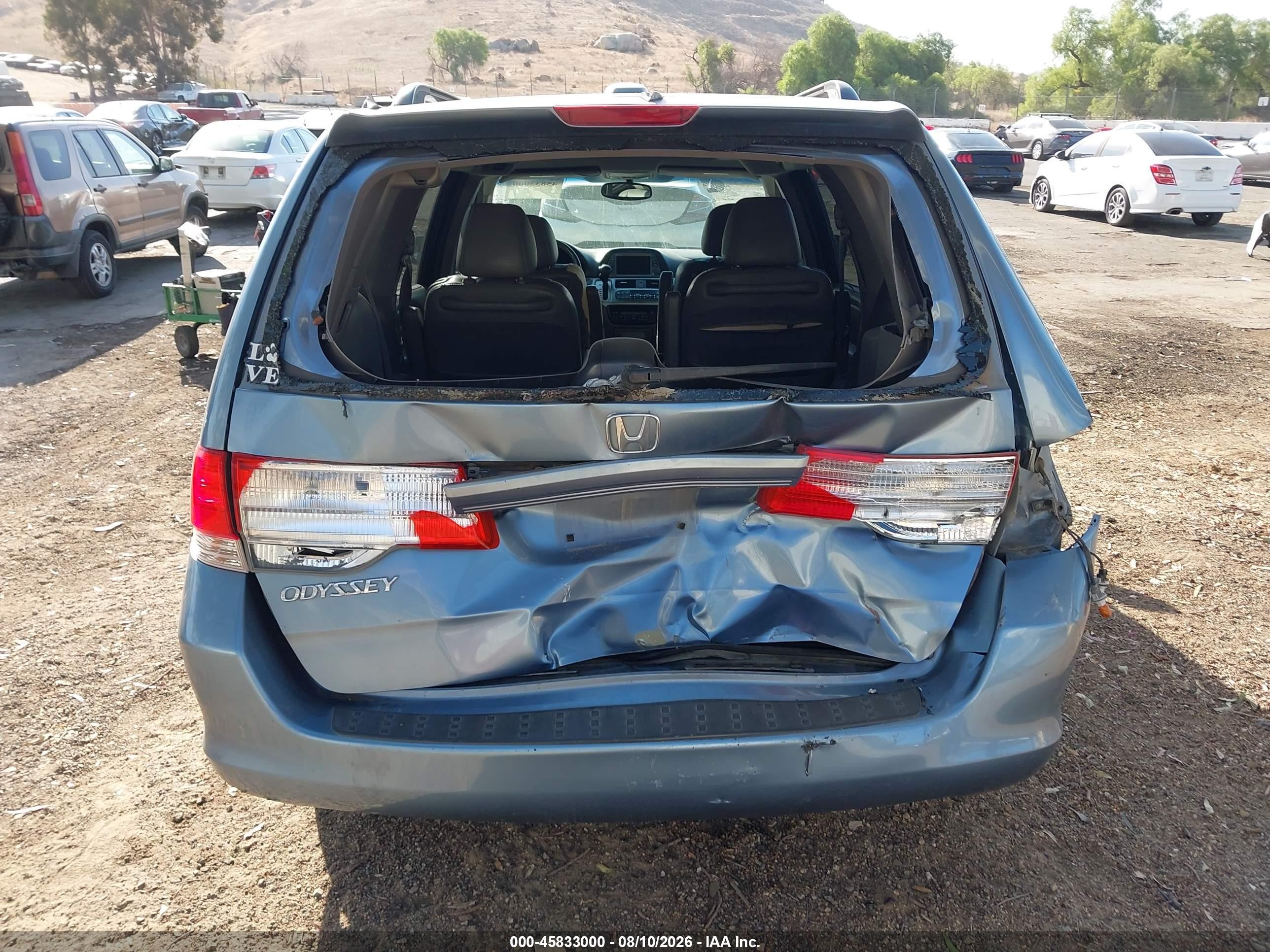 2010 Honda Odyssey Ex-l Синий vin: 5FNRL3H76AB086077