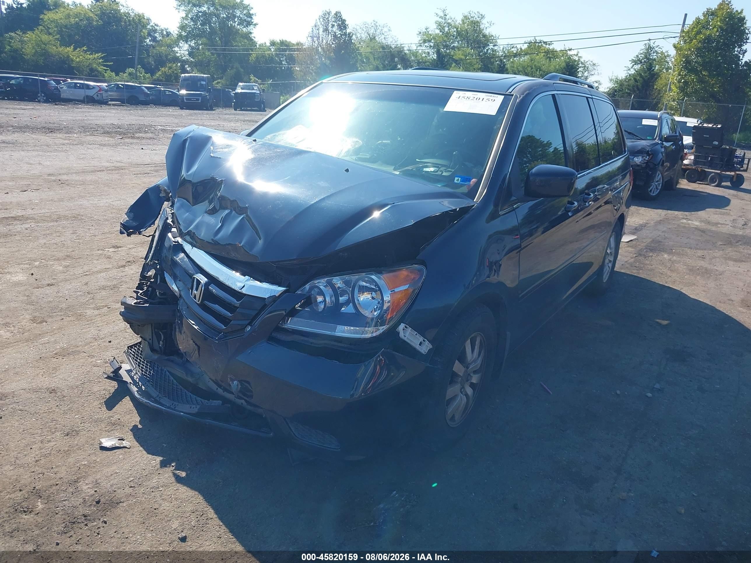 2010 Honda Odyssey Ex-l Blue vin: 5FNRL3H77AB031914