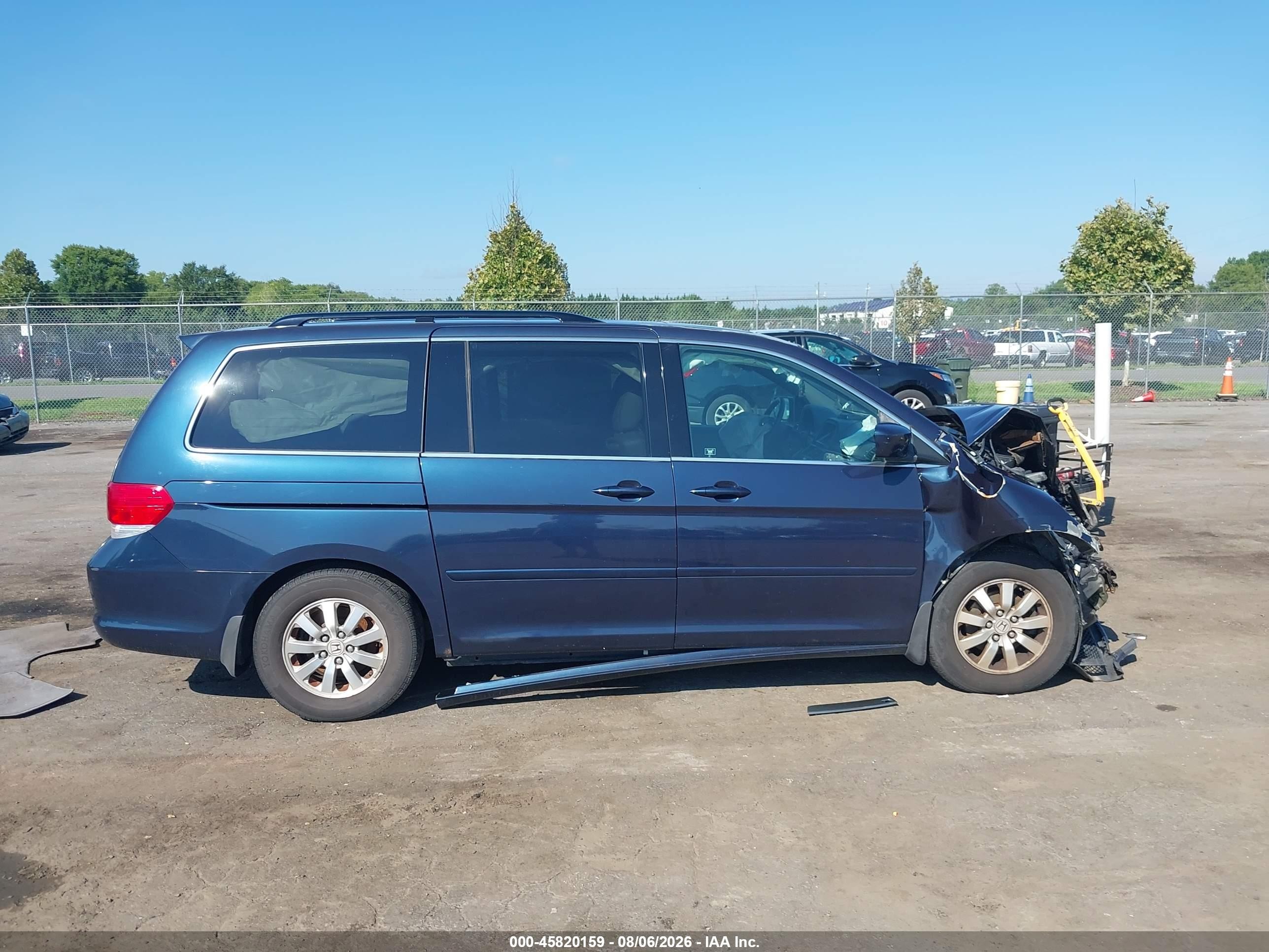 2010 Honda Odyssey Ex-l Blue vin: 5FNRL3H77AB031914