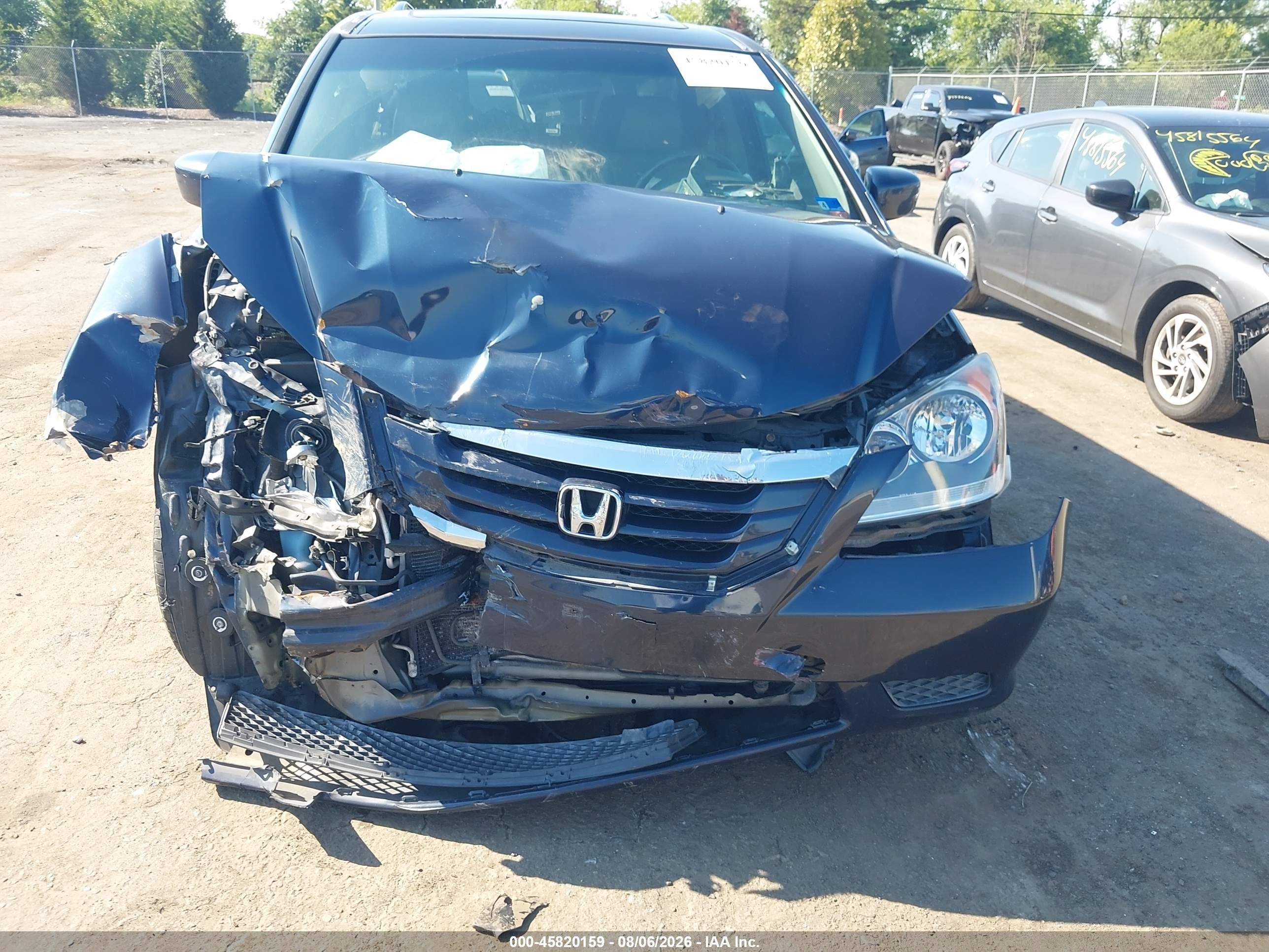2010 Honda Odyssey Ex-l Blue vin: 5FNRL3H77AB031914