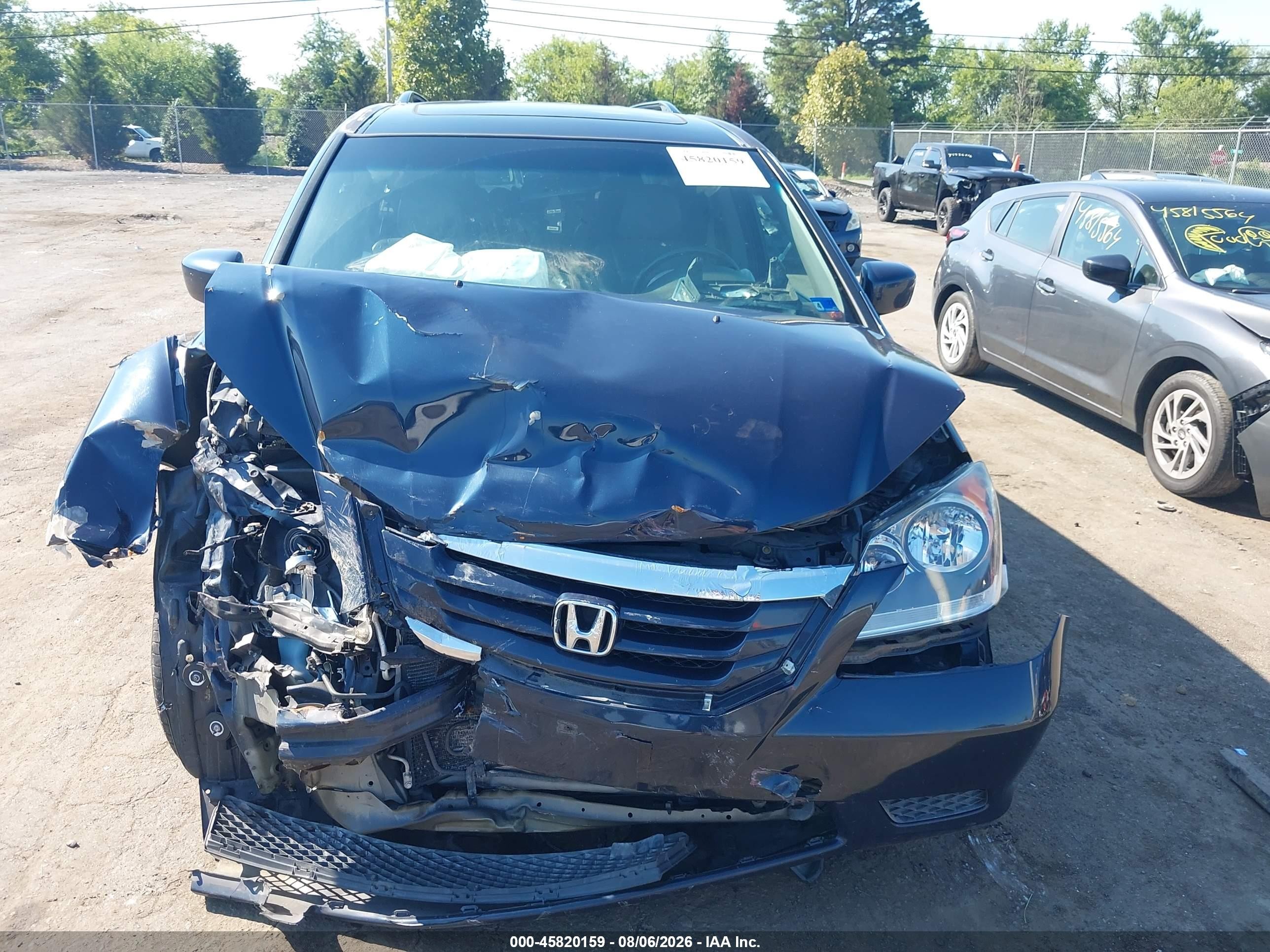 2010 Honda Odyssey Ex-l Blue vin: 5FNRL3H77AB031914