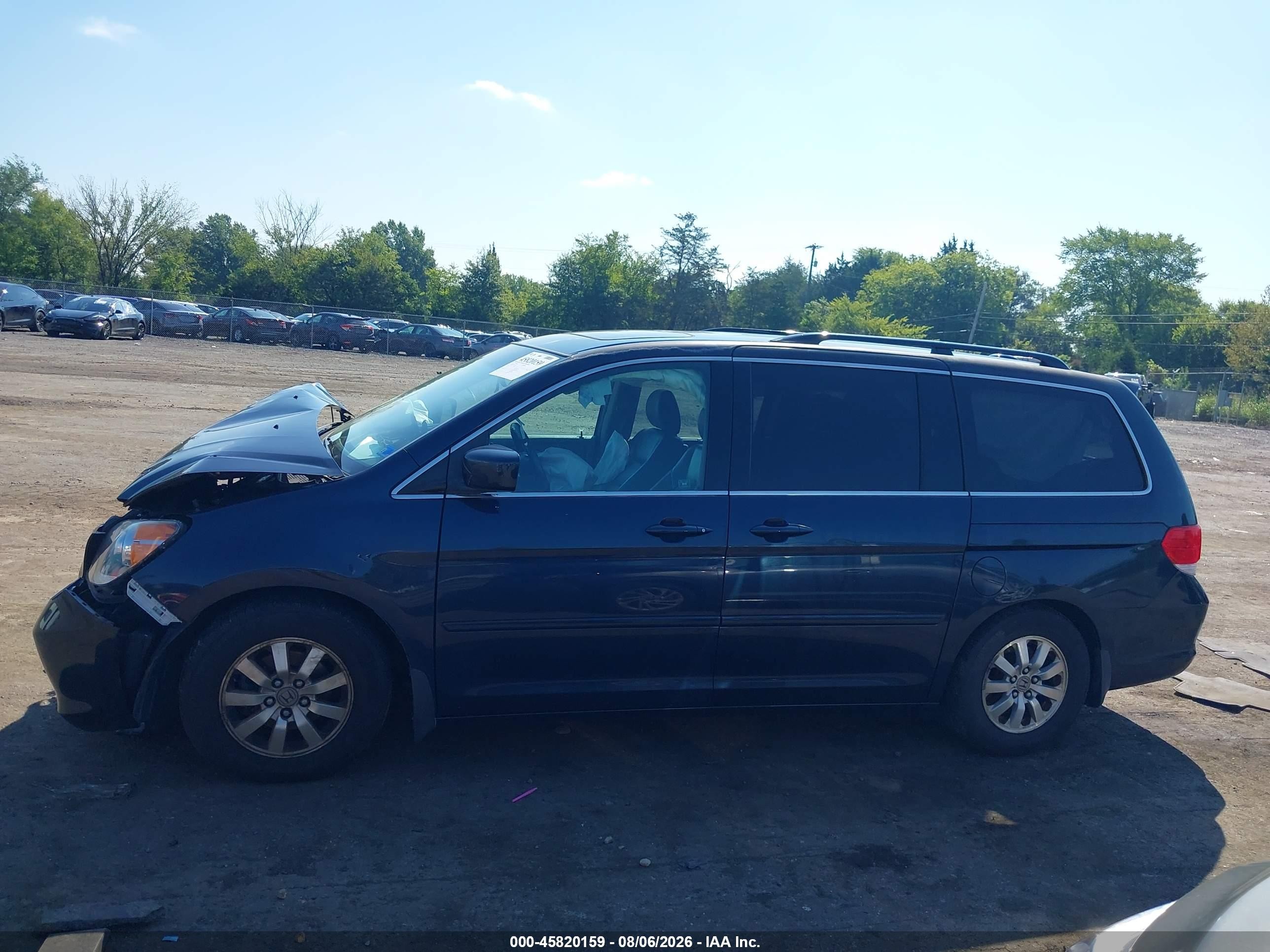 2010 Honda Odyssey Ex-l Blue vin: 5FNRL3H77AB031914