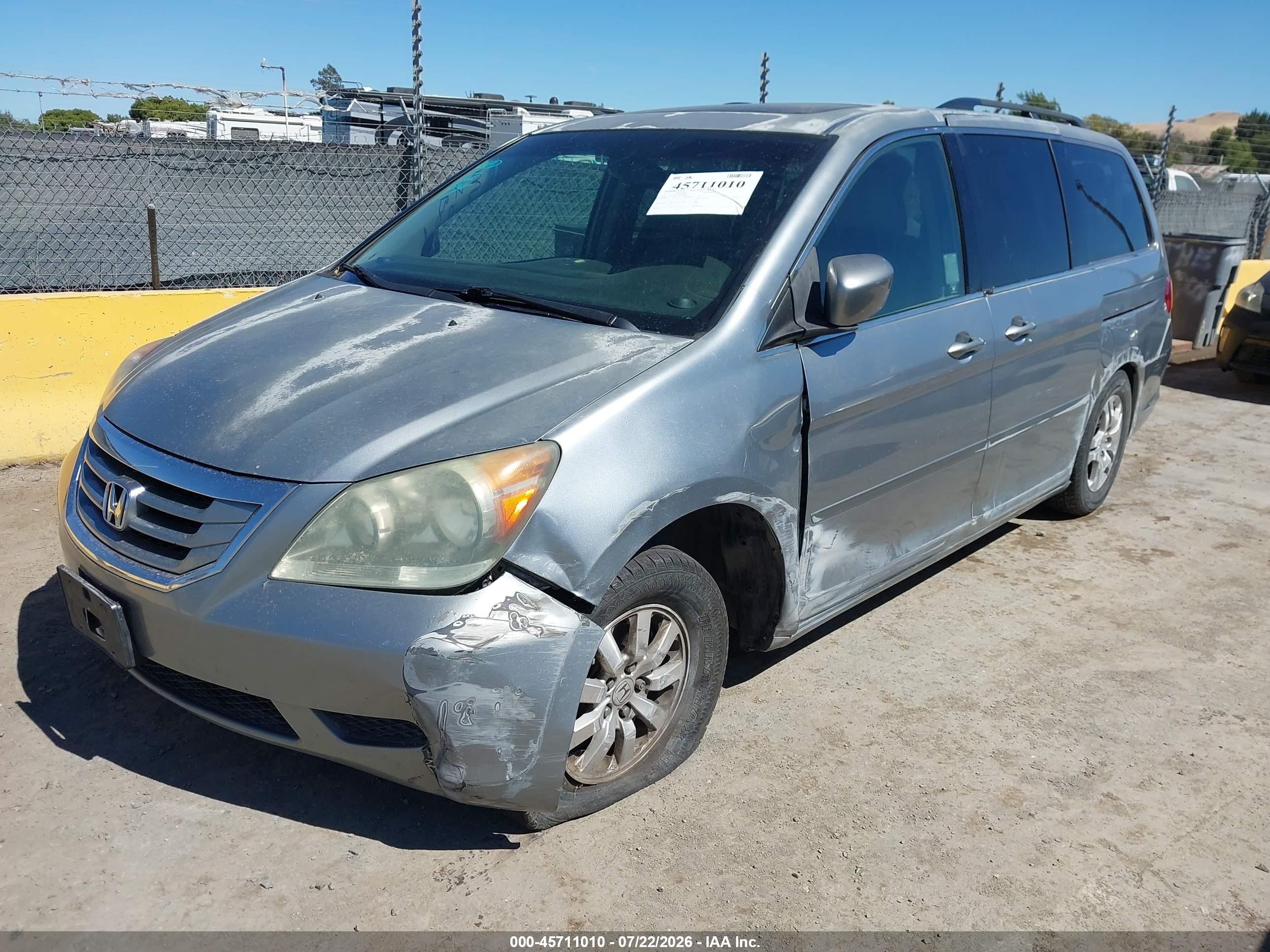 2010 Honda Odyssey Ex-l Серебряный vin: 5FNRL3H77AB034540
